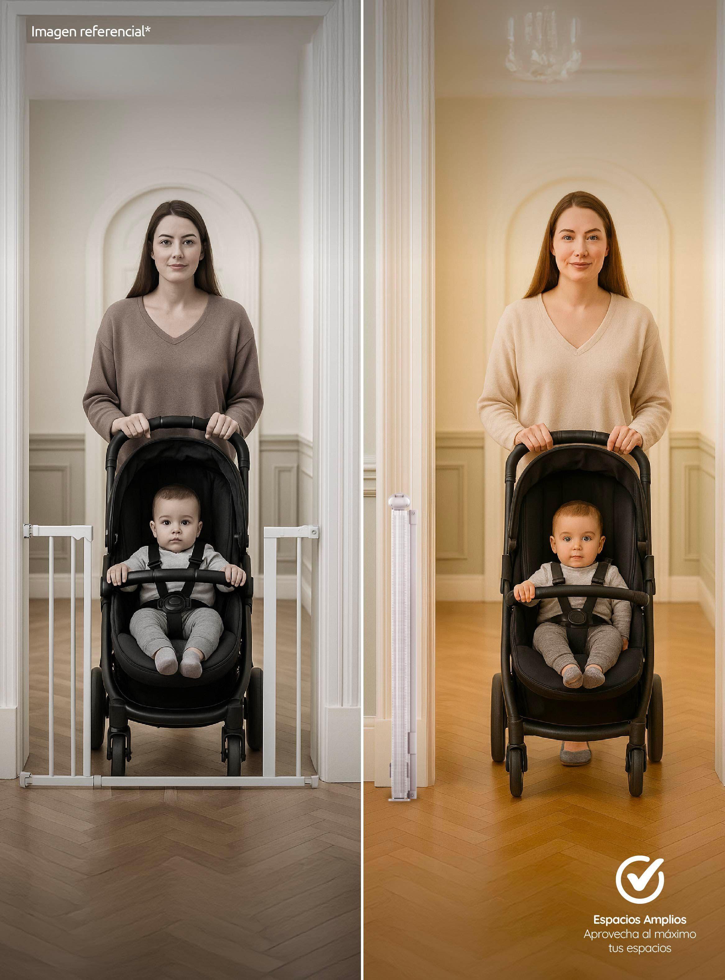 Reja de Seguridad Retráctil Para Bebes hasta 136 cm-7