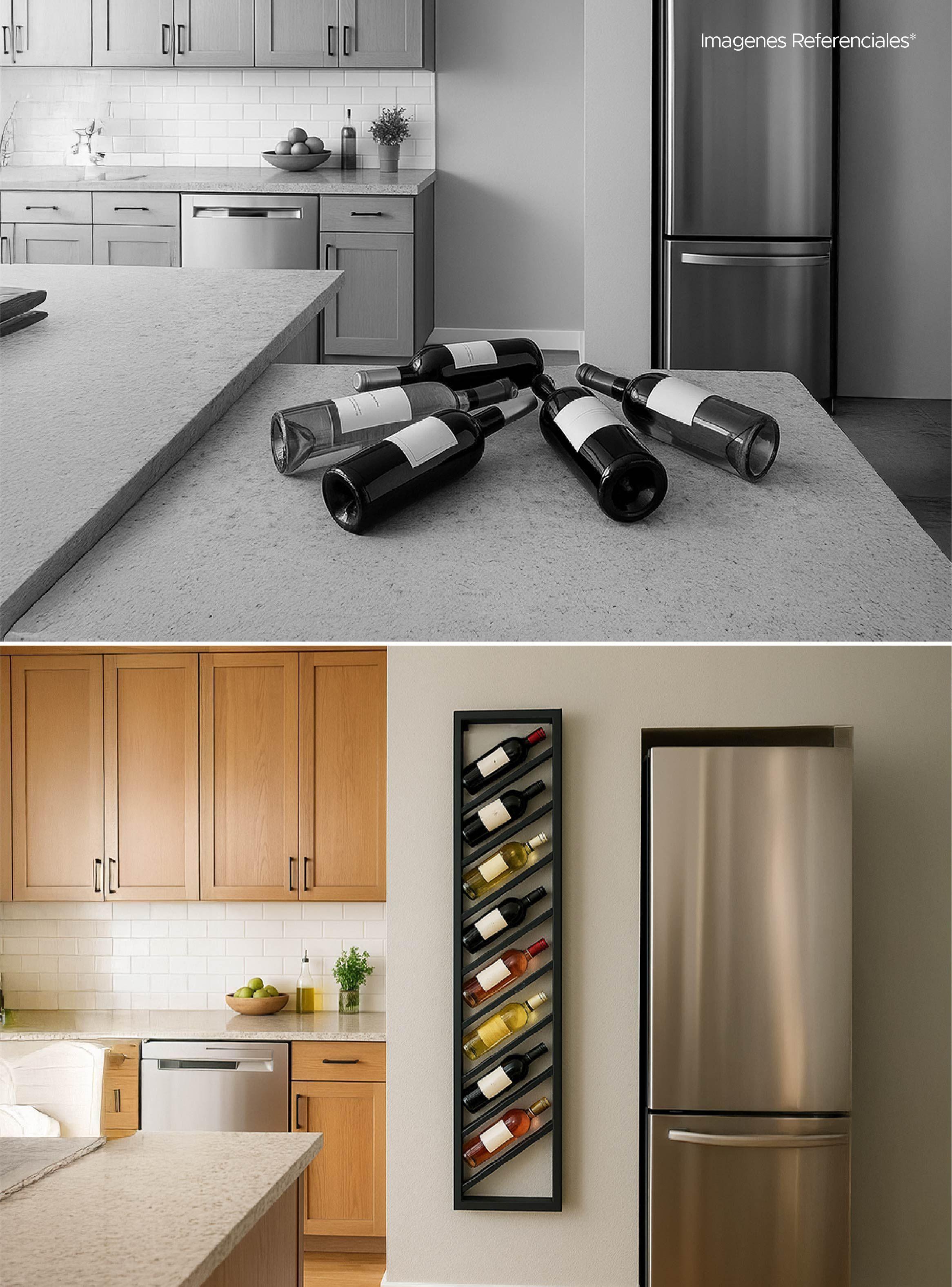 Soporte Lateral Para Botellas Vinos De Hierro Alta Calidad-5