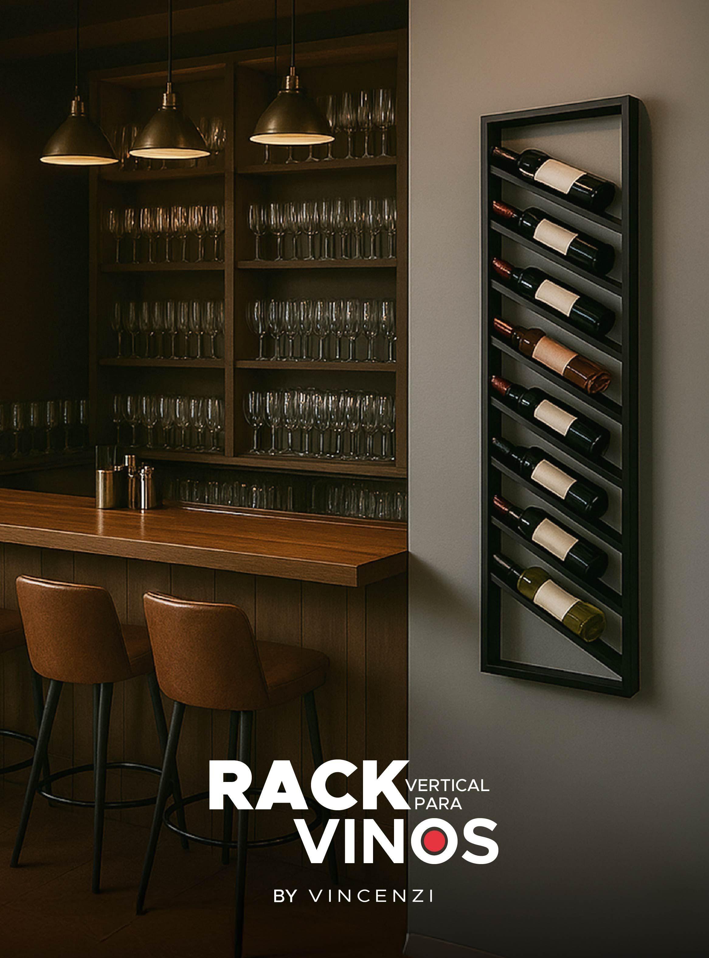 Soporte Lateral Para Botellas Vinos De Hierro Alta Calidad-6