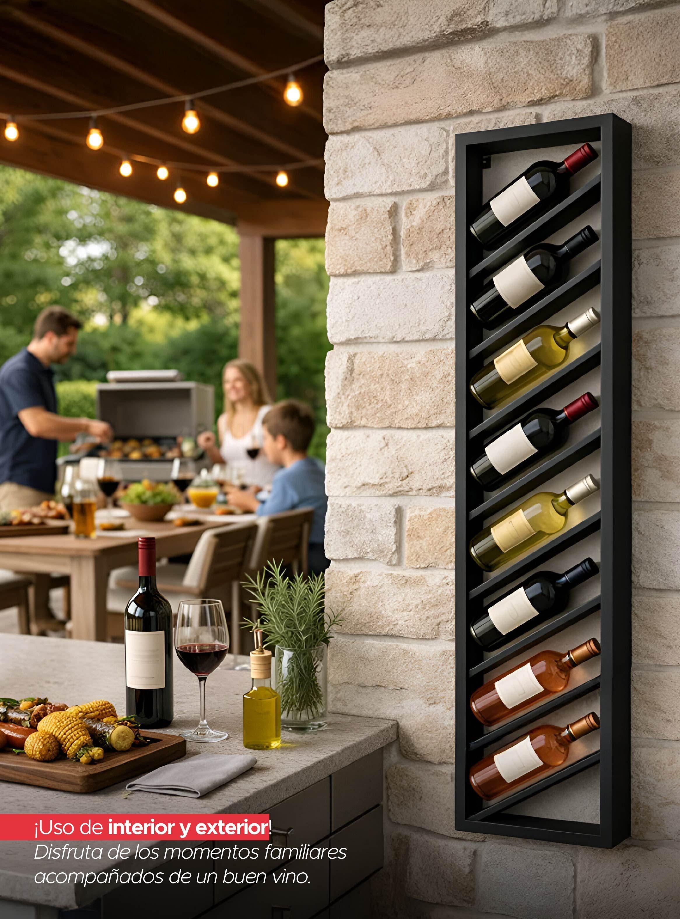 Soporte Lateral Para Botellas Vinos De Hierro Alta Calidad-7