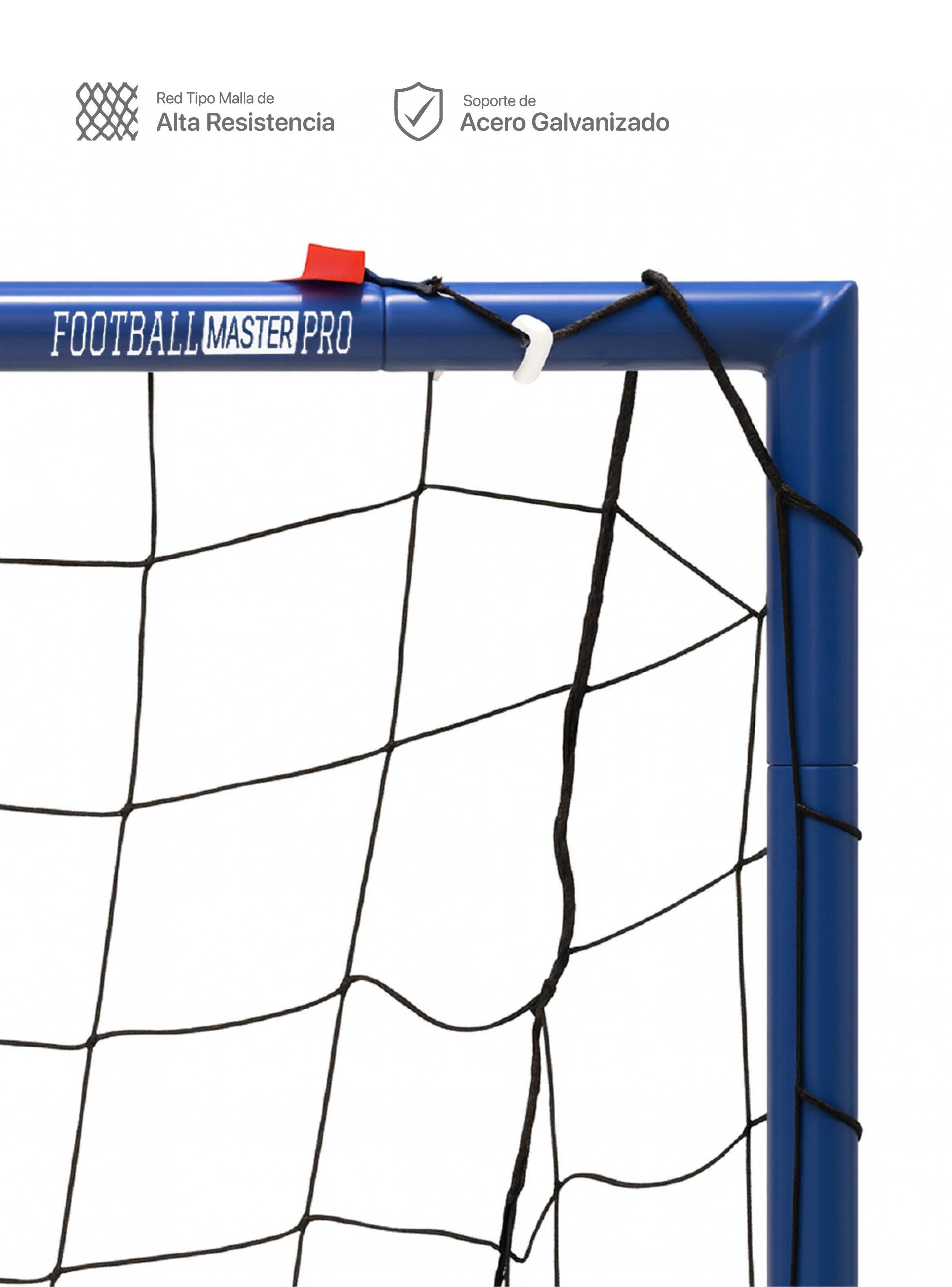 ARCO DE FUTBOL TAMAÑO M 180X120X90 CM AZUL K-FIT-2
