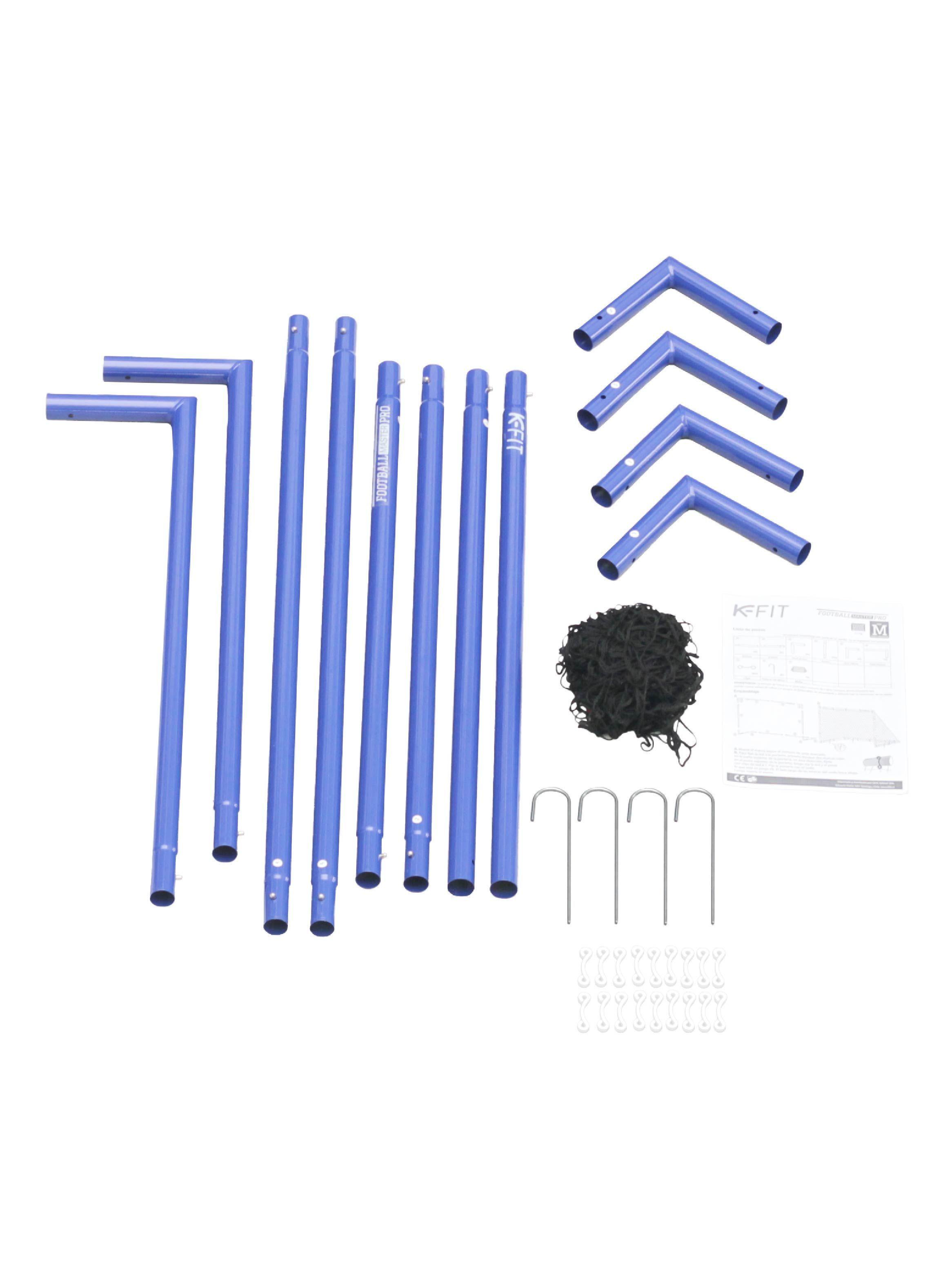 ARCO DE FUTBOL TAMAÑO M 180X120X90 CM AZUL K-FIT-3