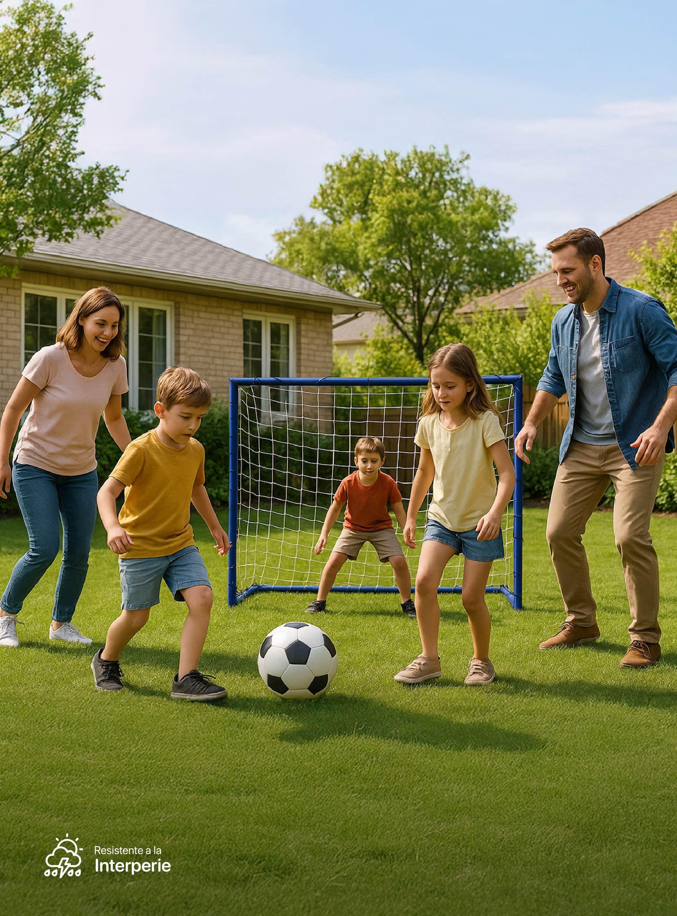 ARCO DE FUTBOL TAMAÑO M 180X120X90 CM AZUL K-FIT-5