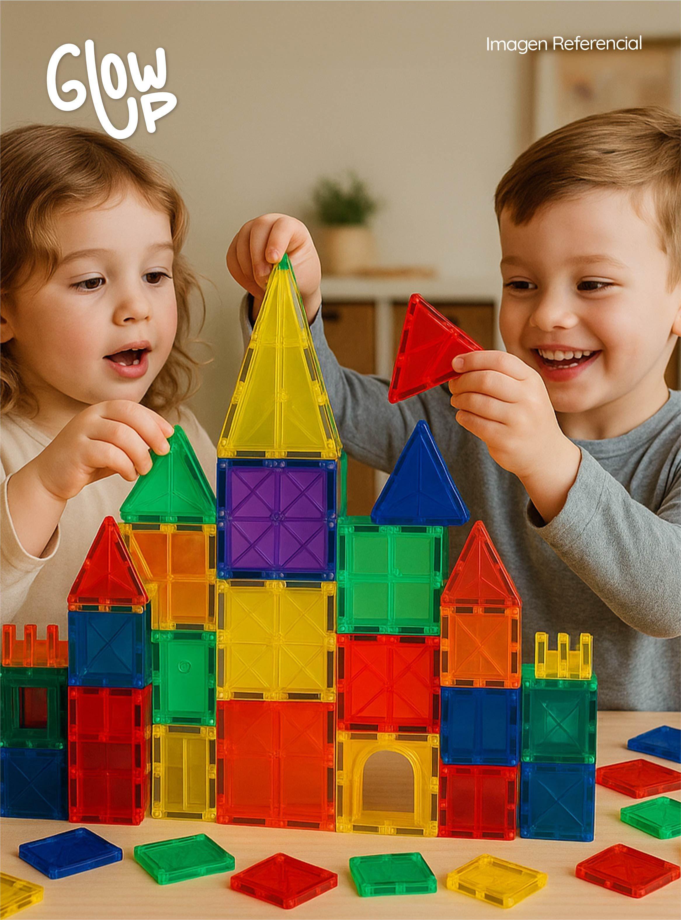 Juego de Bloques Construcción magnéticos 3D 60 Piezas GlowUp -4
