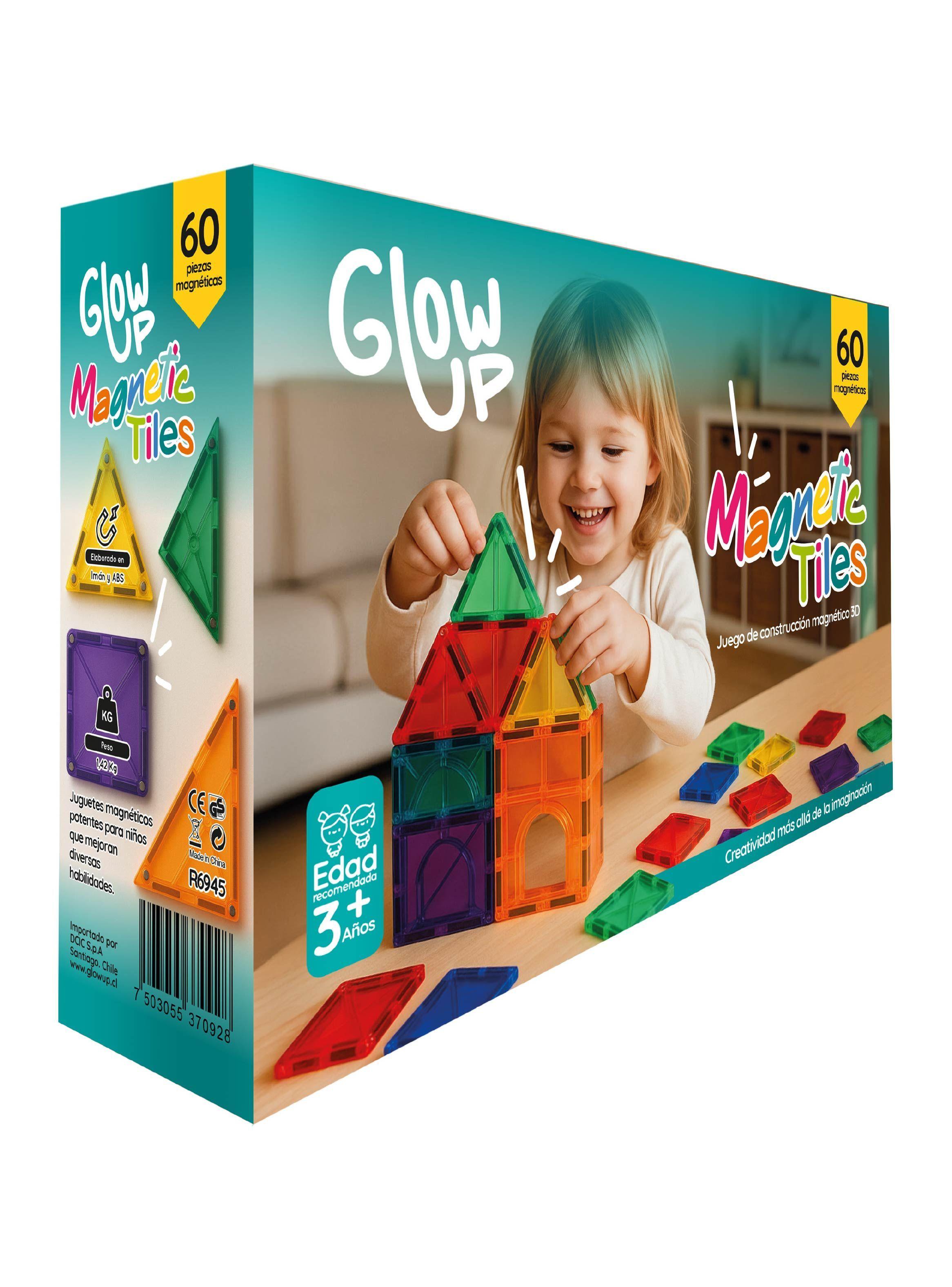 Juego de Bloques Construcción magnéticos 3D 60 Piezas GlowUp -6