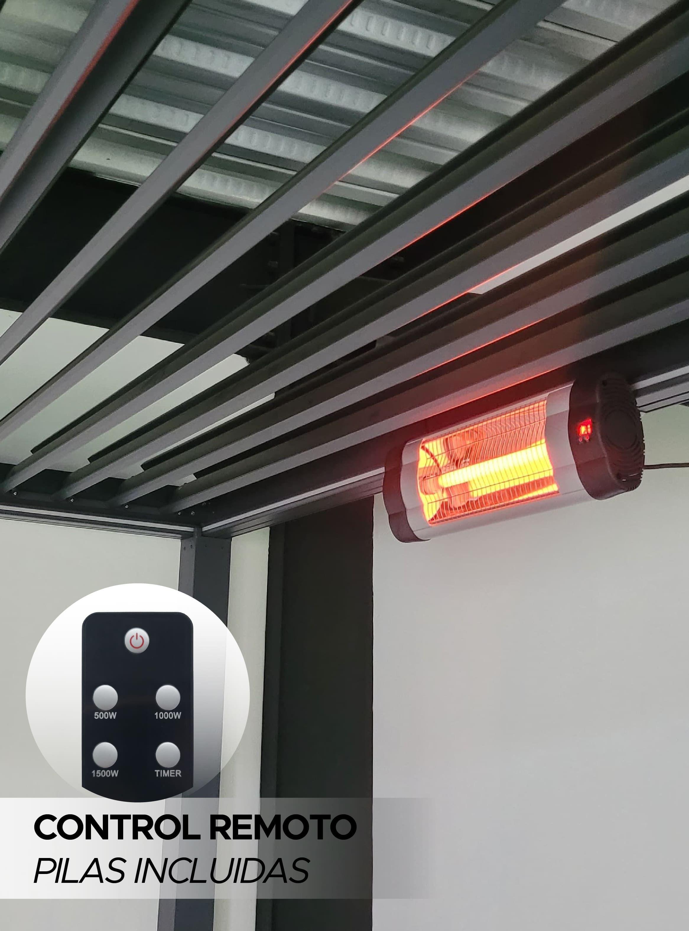 Accesorio Pérgola Calefactor De Terraza 1500w Vincenzi Negro-3