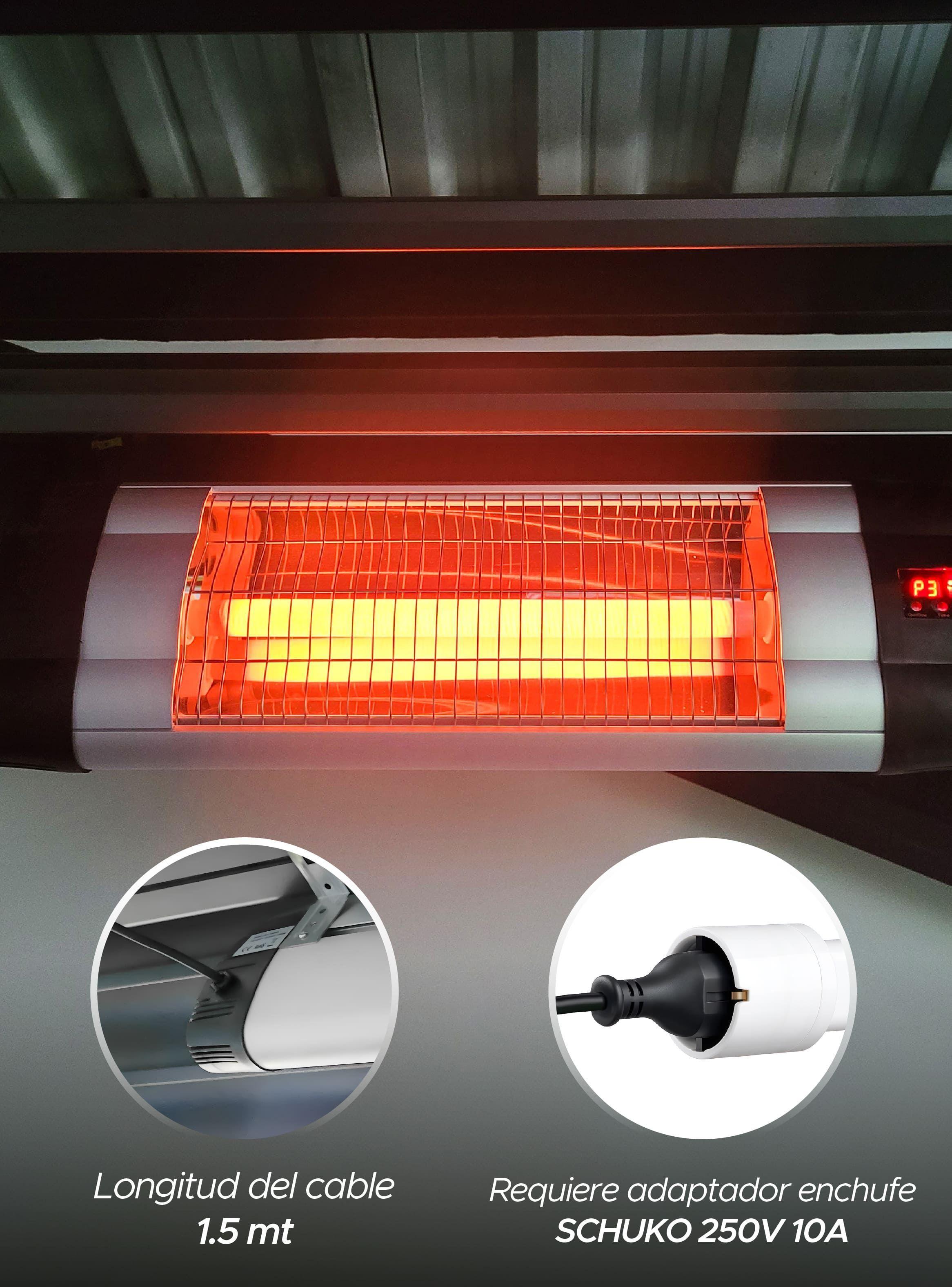 Accesorio Pérgola Calefactor De Terraza 1500w Vincenzi Negro-6