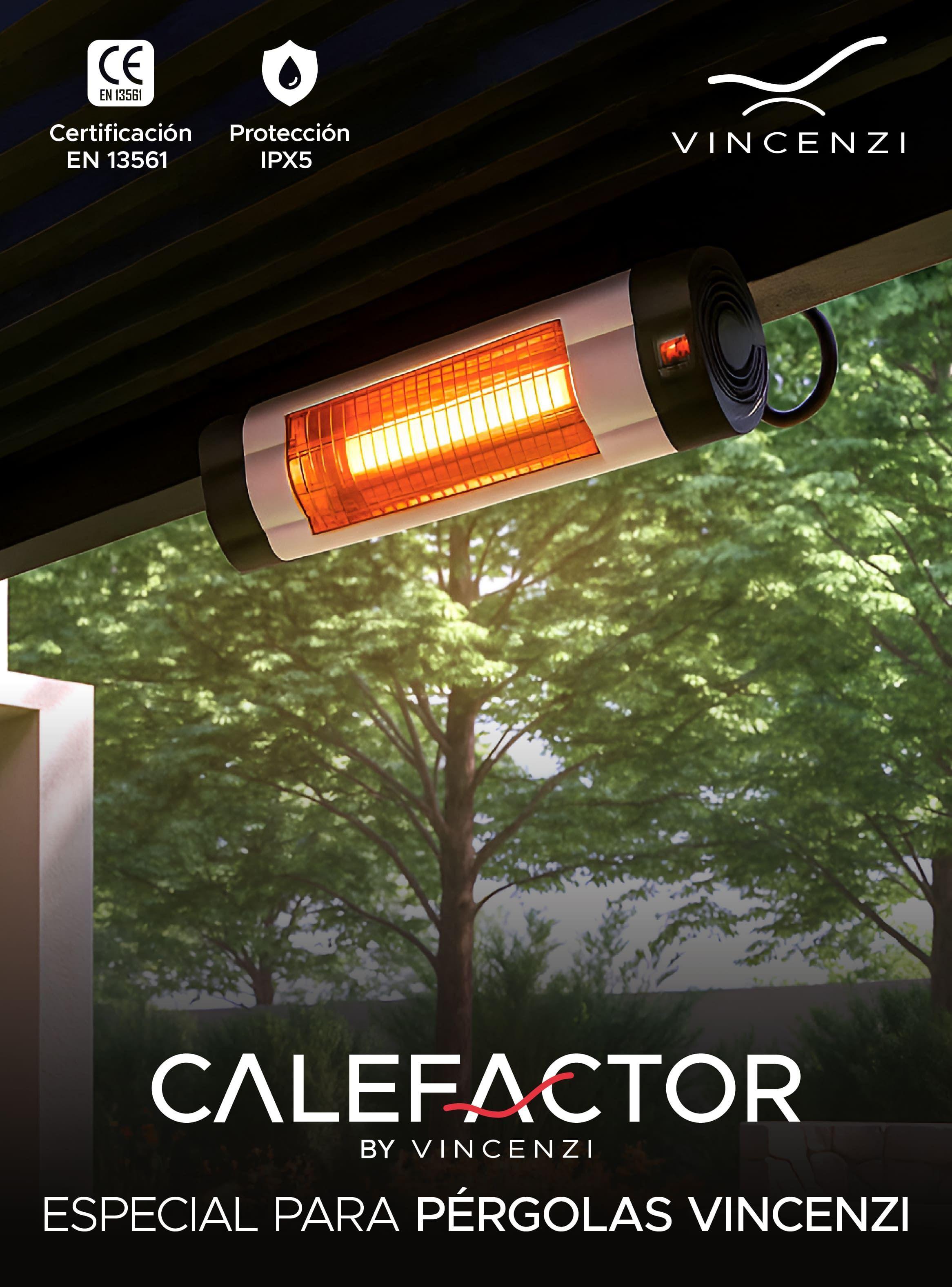 Accesorio Pérgola Calefactor De Terraza 1500w Vincenzi Negro-7