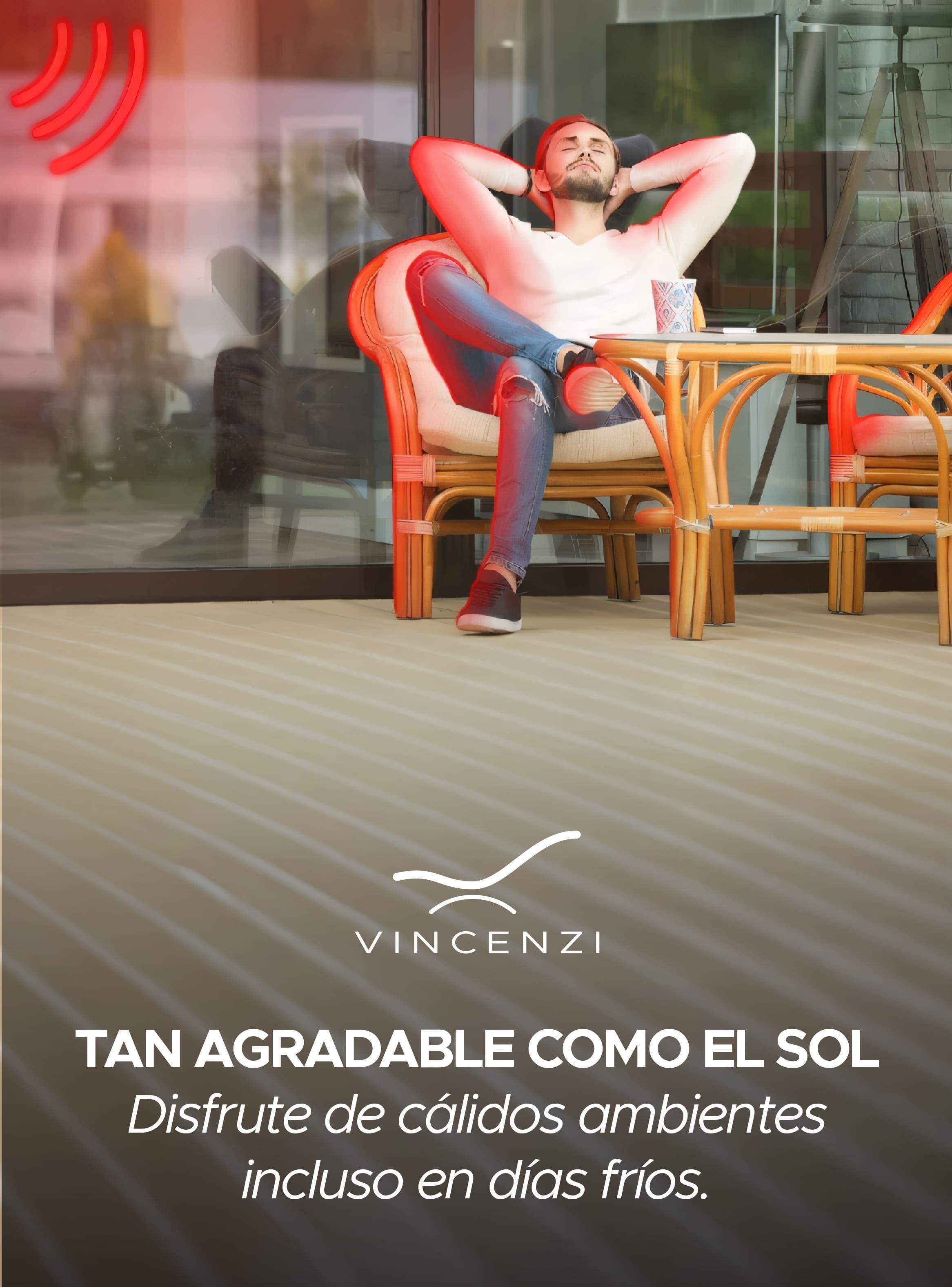 Accesorio Pérgola Calefactor De Terraza 1500w Vincenzi Negro-5