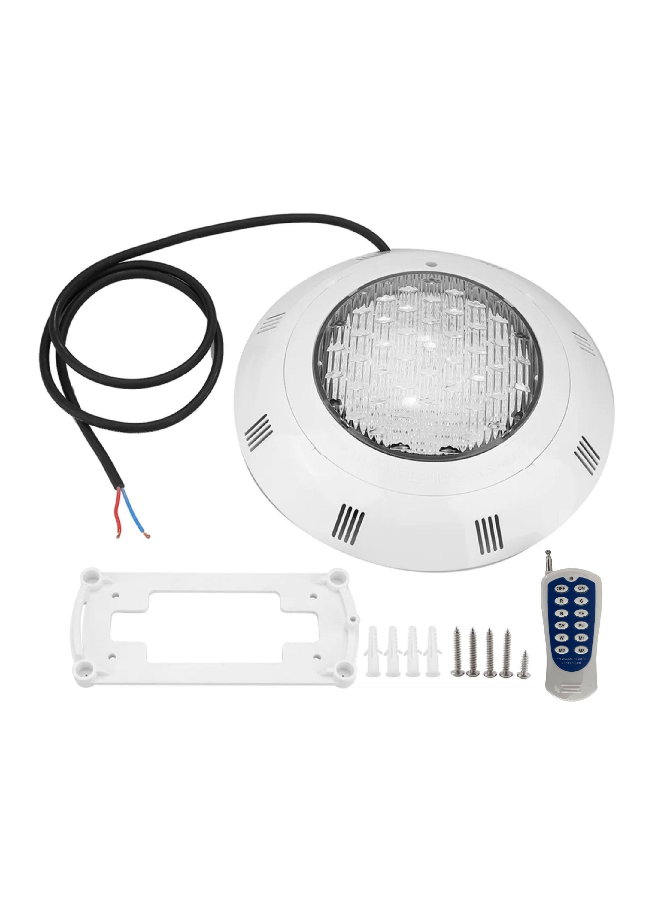 Foco Led Piscina 12w 7 Colores Con Control Remoto Homeclaf-2