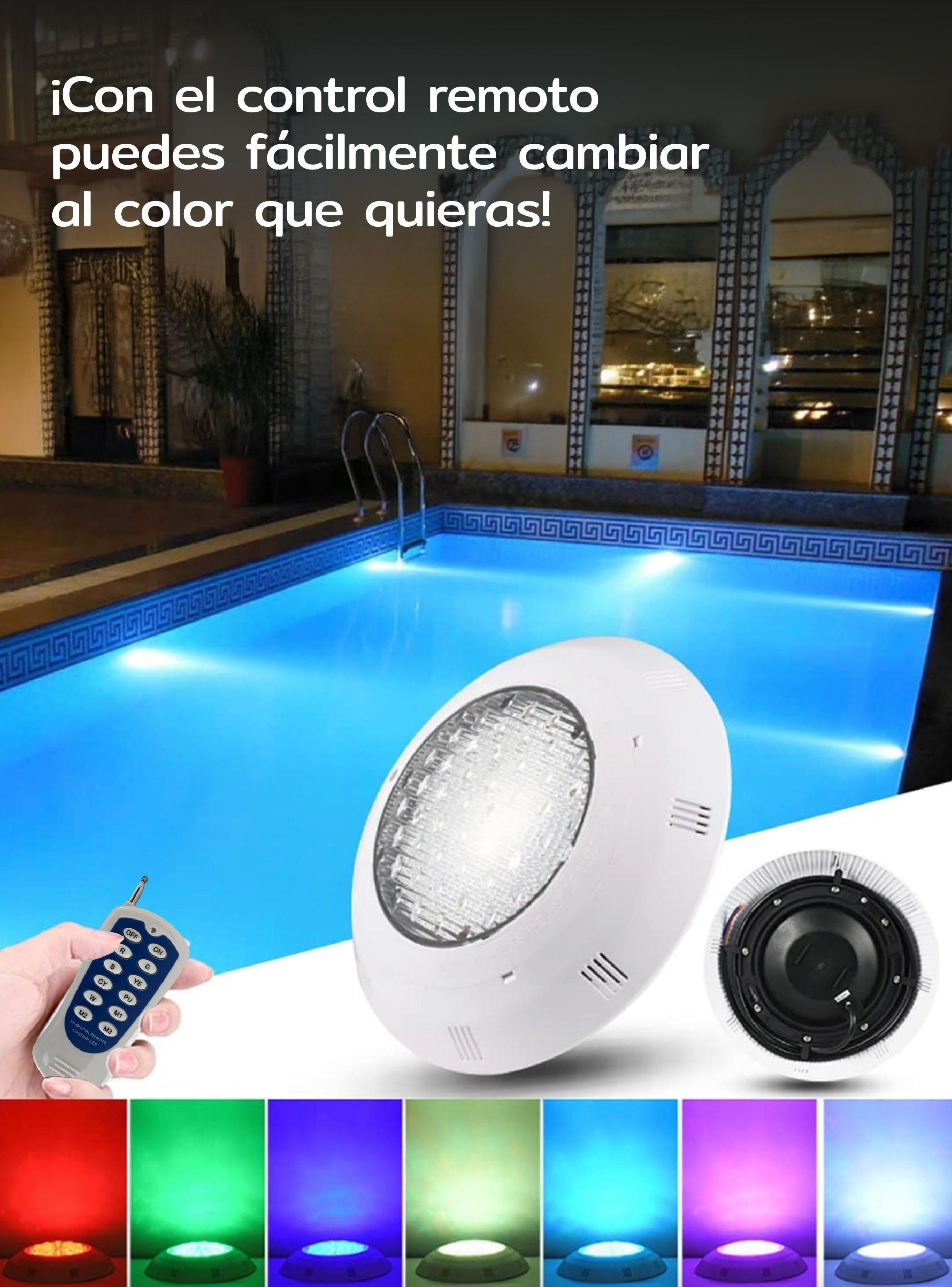 Foco Led Piscina 12w 7 Colores Con Control Remoto Homeclaf-4