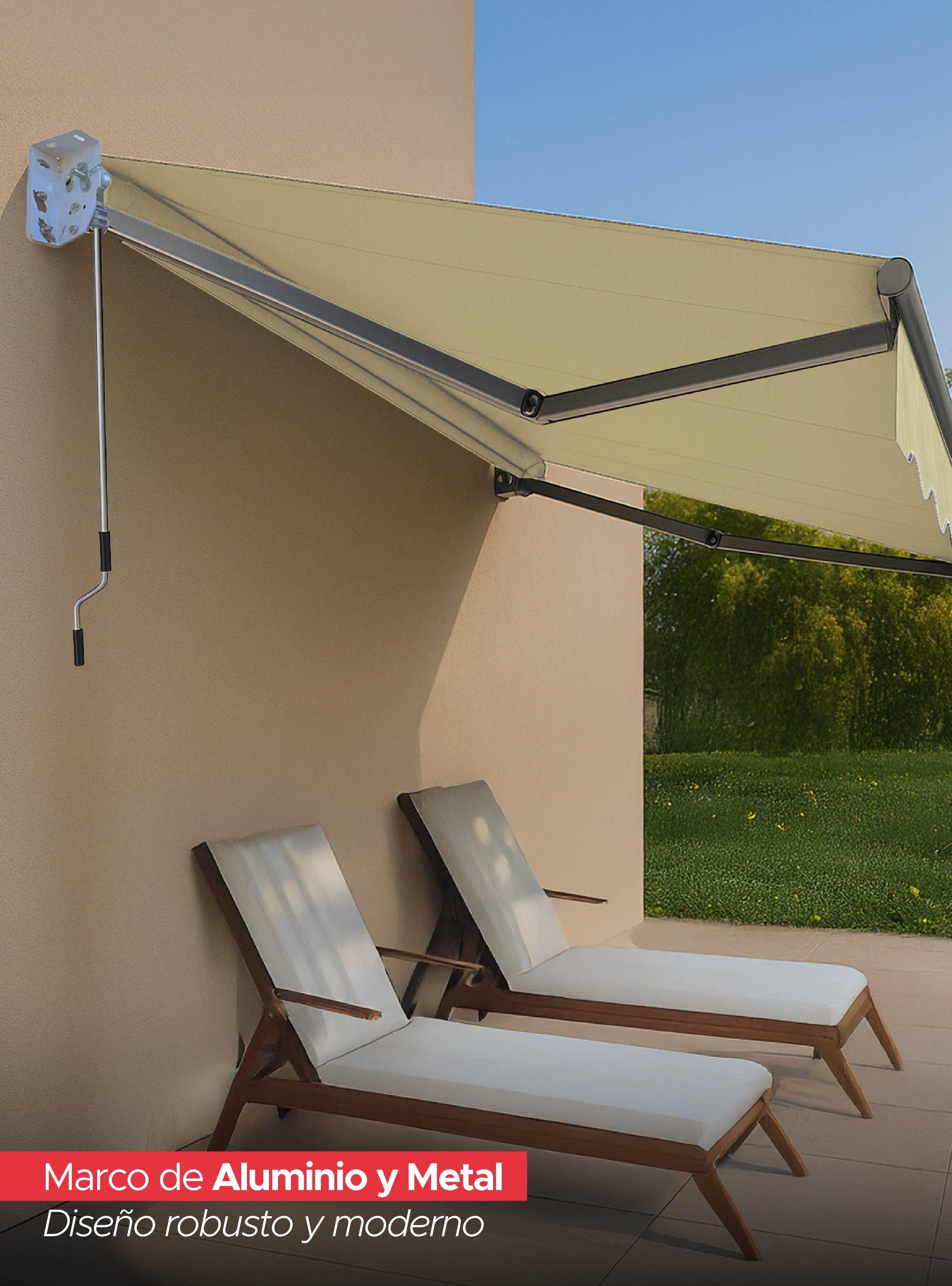 Toldo con brazo retractil Terrazas 3x2.5 Mts Beige-2