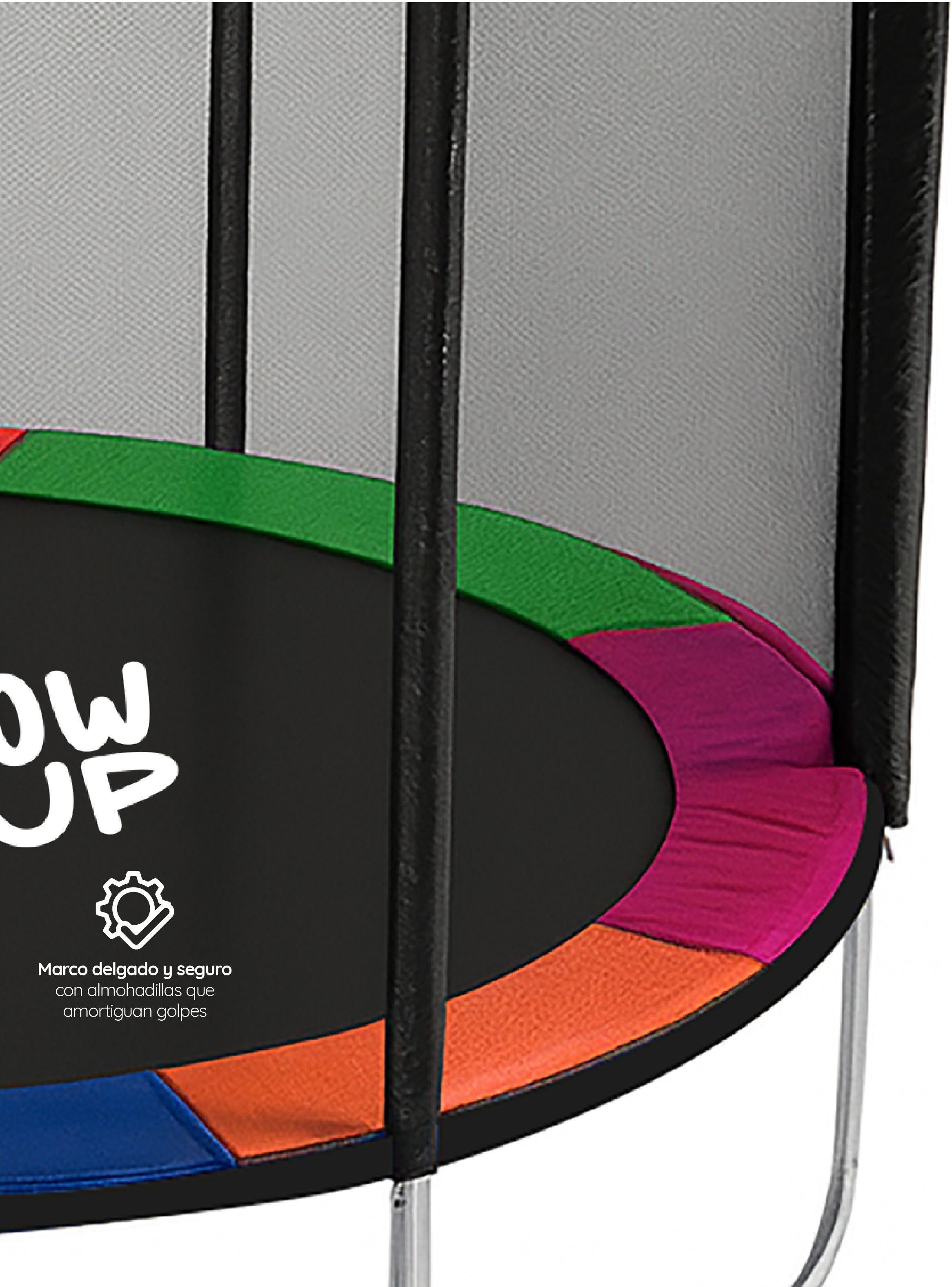 Cama Elástica 10ft 3,05 mts GlowUp con Malla seguridad y Escalera-3