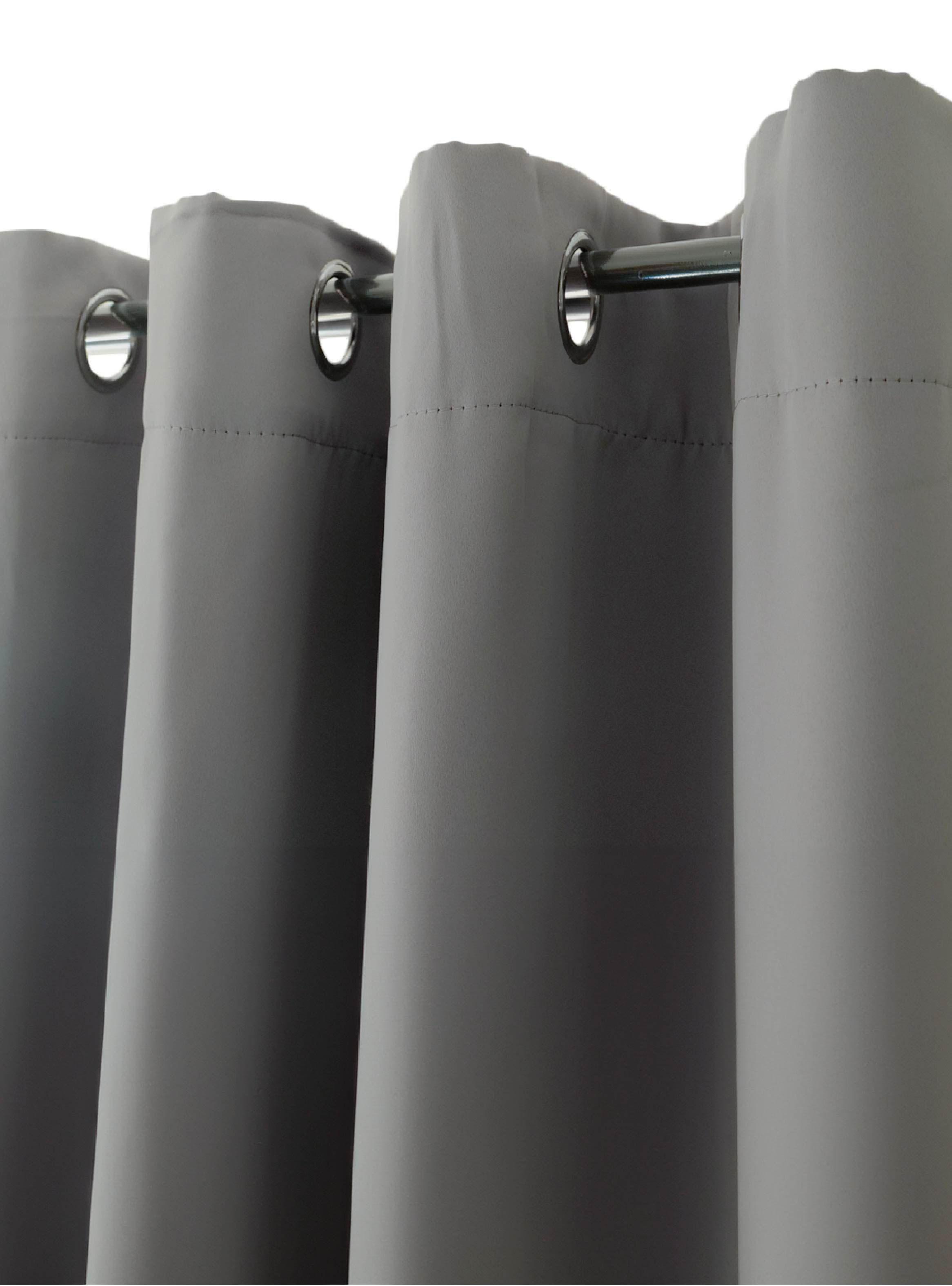 Cortina de Tela Blackout Gris Vincenzi 140x220-3