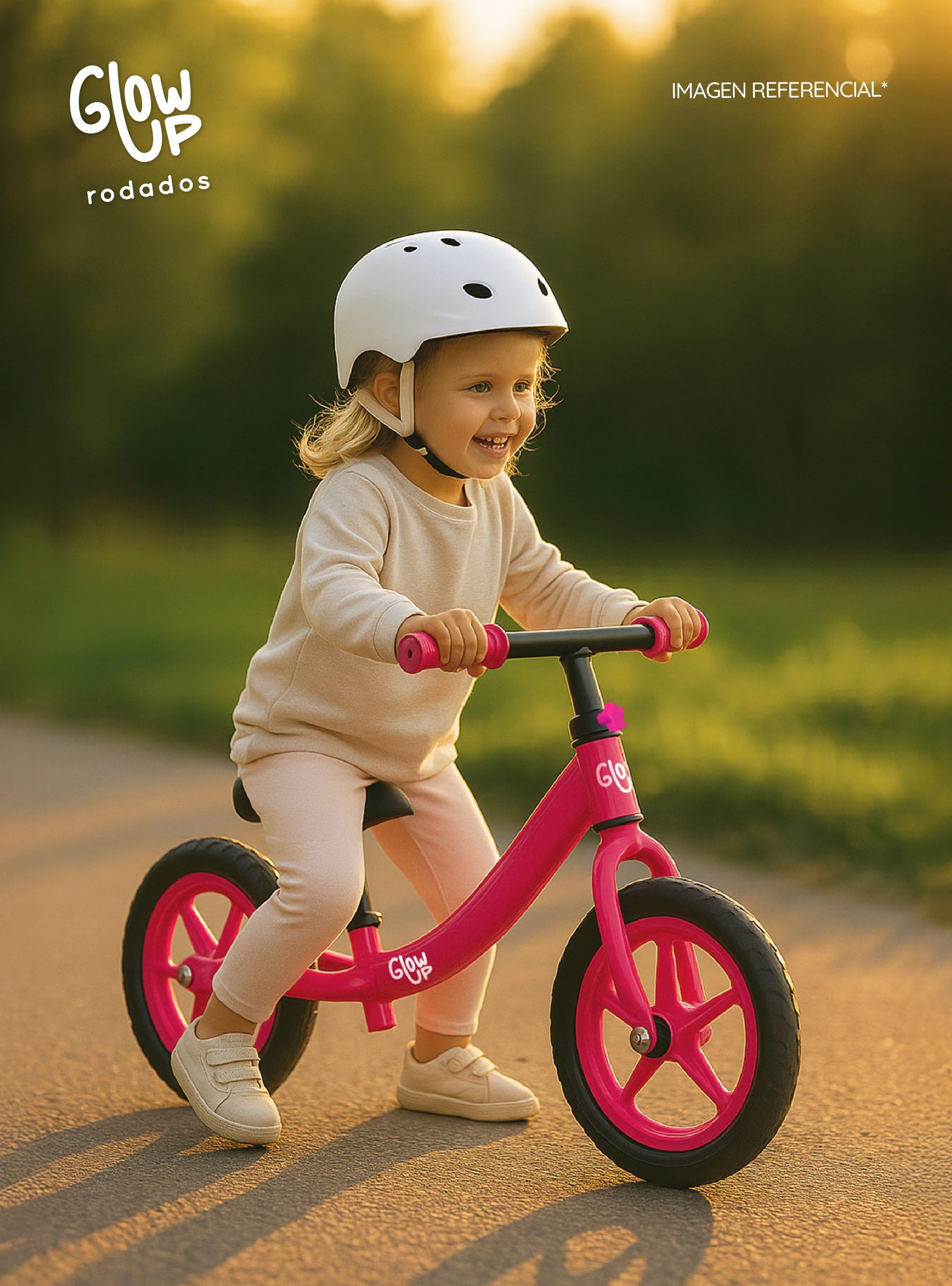 Bicicleta Aprendizaje De Equilibrio Infantil Miki Rosada Glowup-6