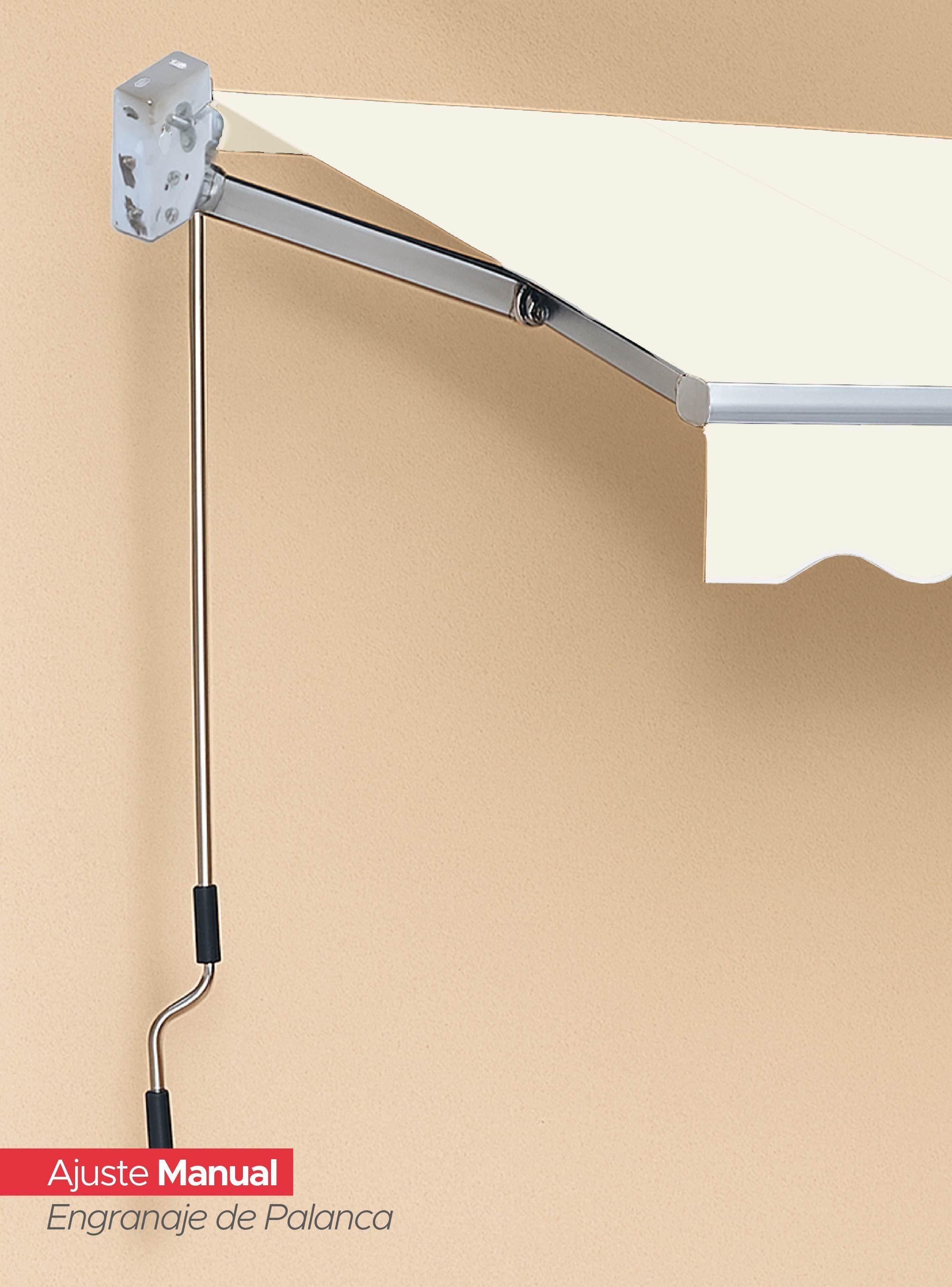 Toldo con brazo retractil Terrazas 3x2.5 Mts Blanco Vincenzi-2