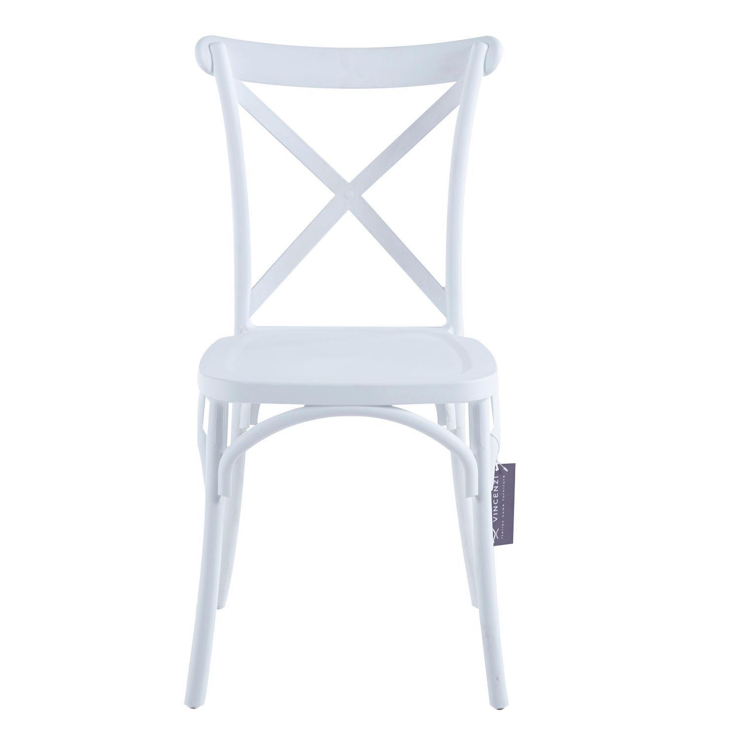 Pack 4 Sillas Crossback Blanca-2