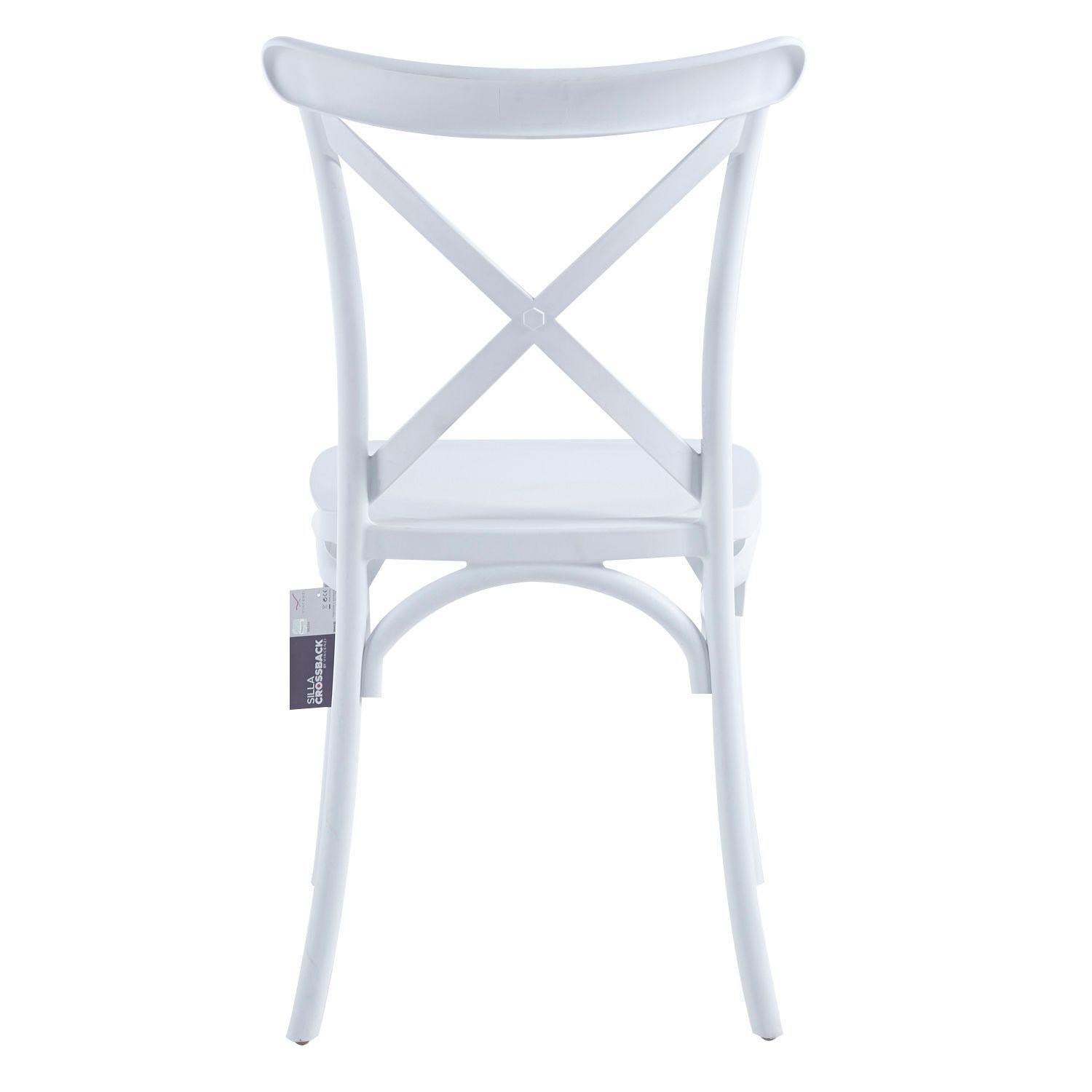 Pack 4 Sillas Crossback Blanca-3