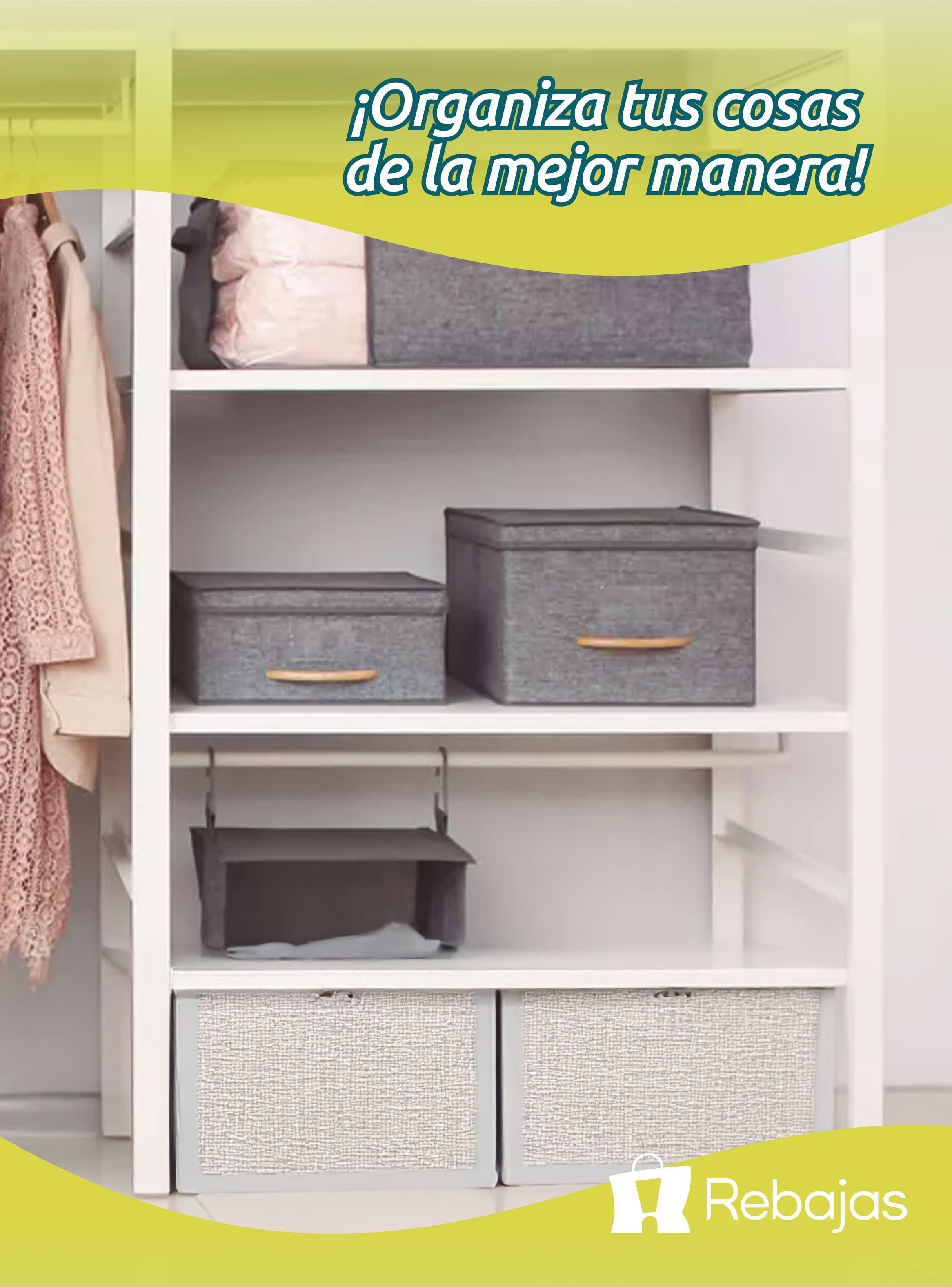 Pack 2 Cajas Organizadoras Plegable Grandes Con Tapa De Lino-7