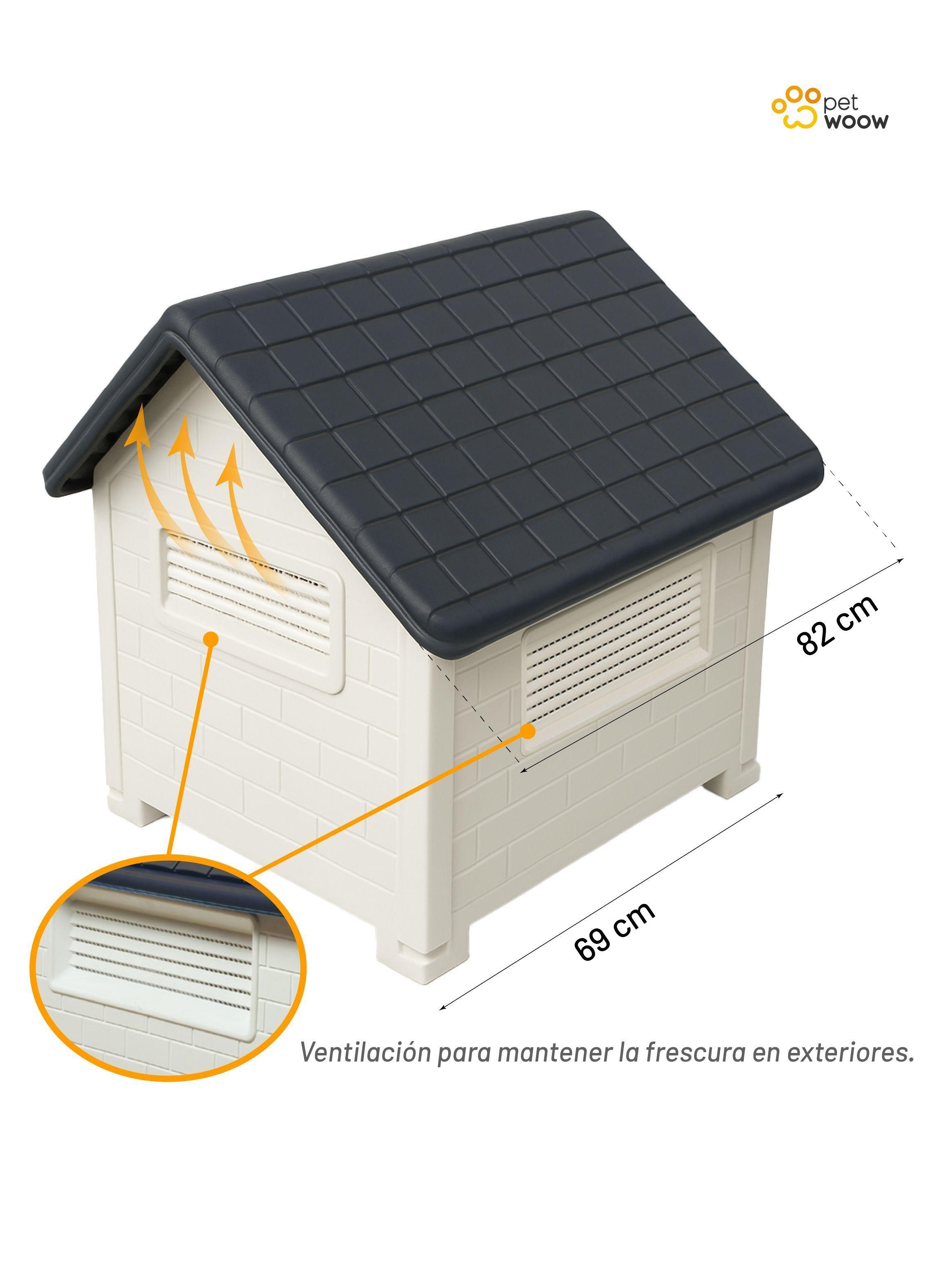 Casa Para Perros Mascota 82 x 54 x 69.7 cm Duke Gris Petwoow-3