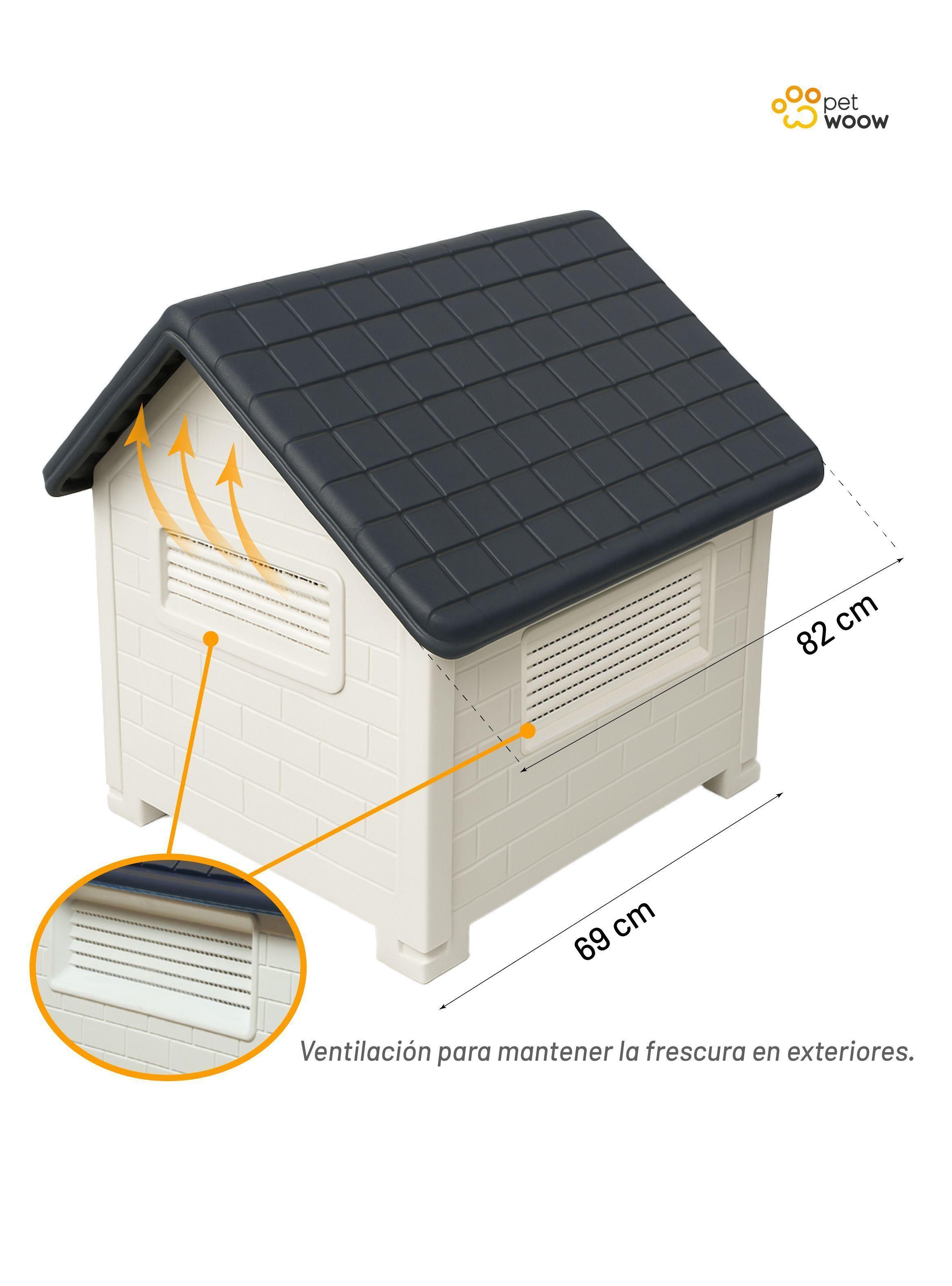Casa Para Perros Mascota 82 x 54 x 69.7 cm Duke Gris Petwoow-3