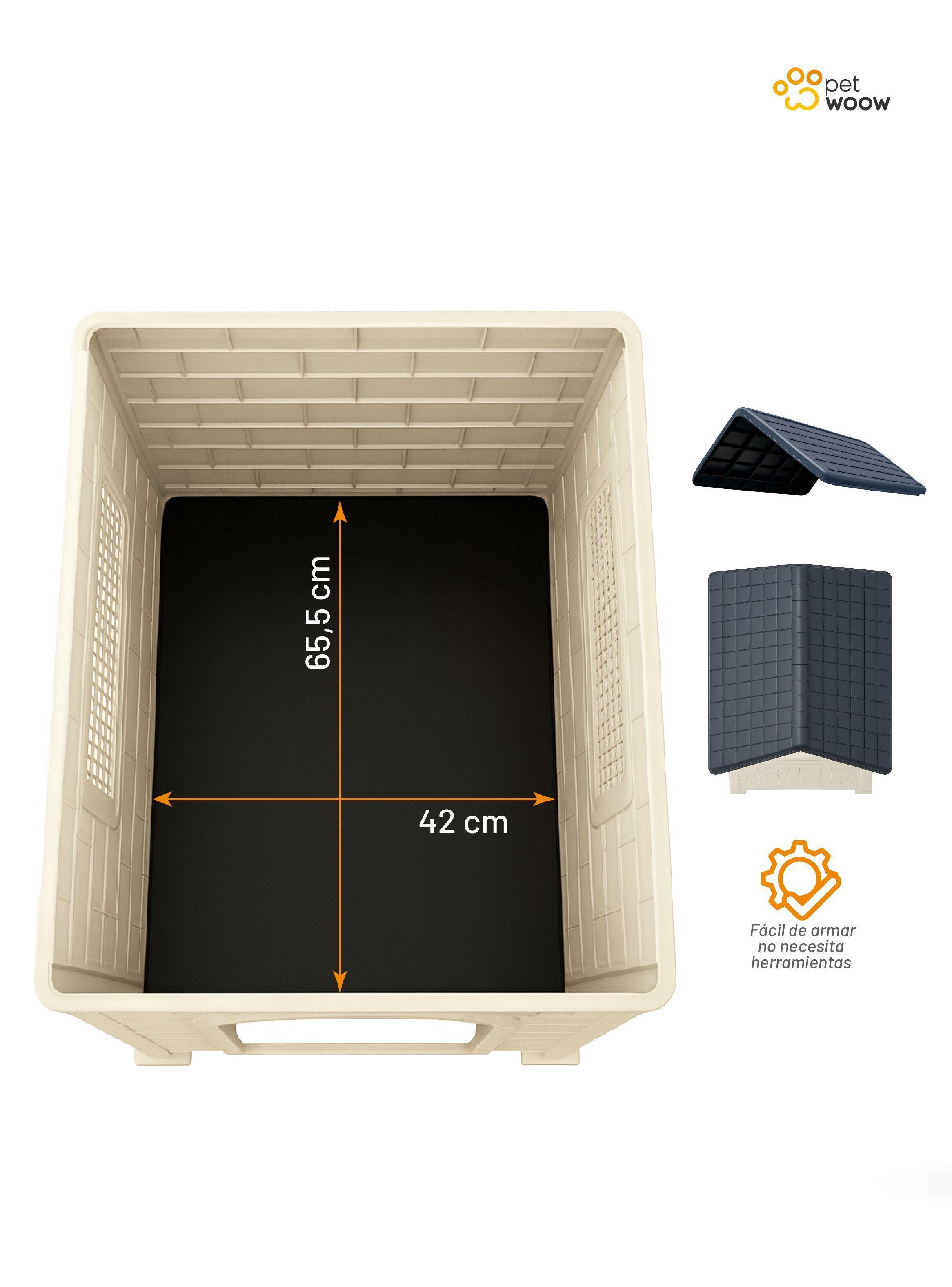 Casa Para Perros Mascota 82 x 54 x 69.7 cm Duke Gris Petwoow-4