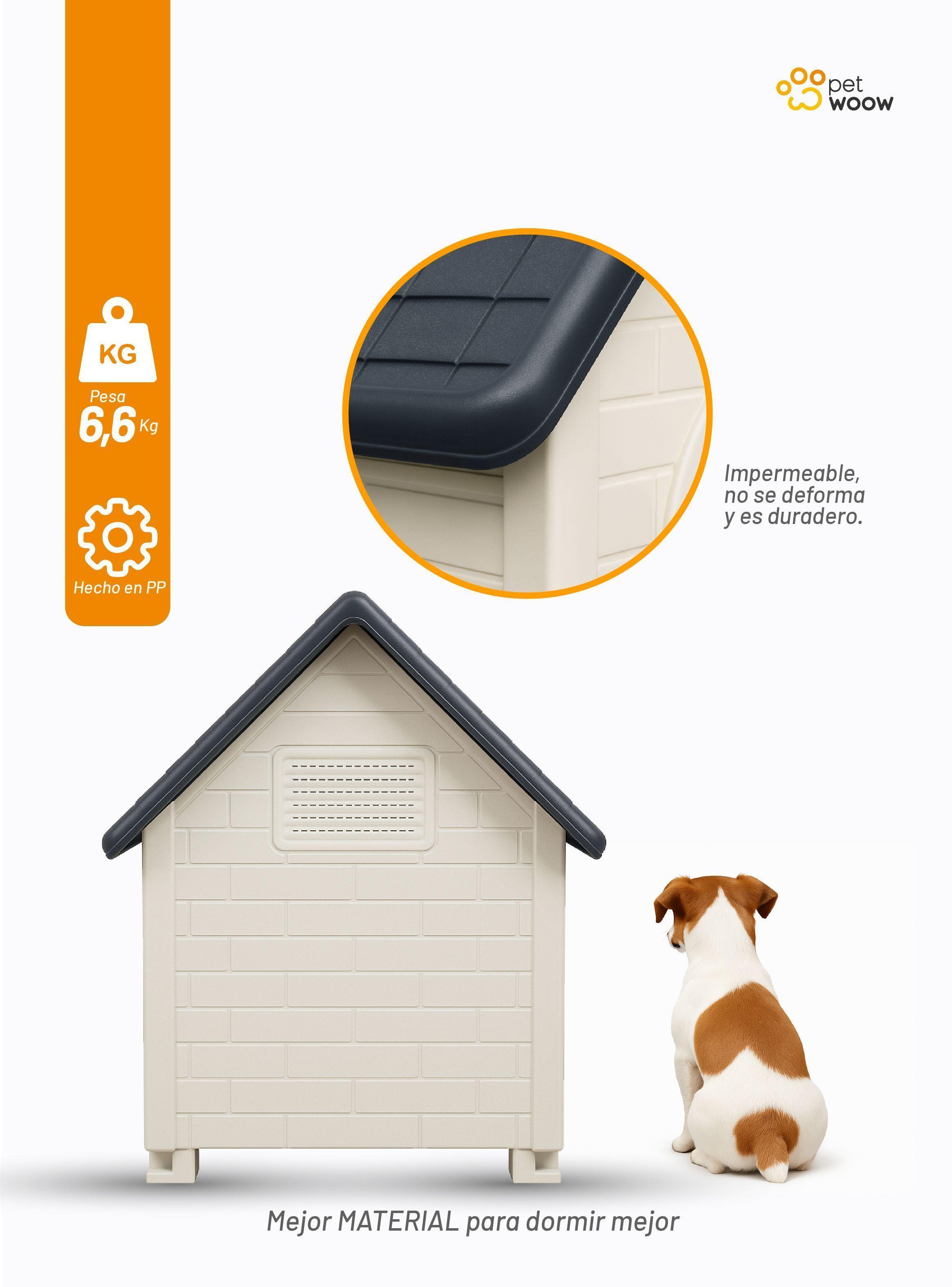 Casa Para Perros Mascota 82 x 54 x 69.7 cm Duke Gris Petwoow-5