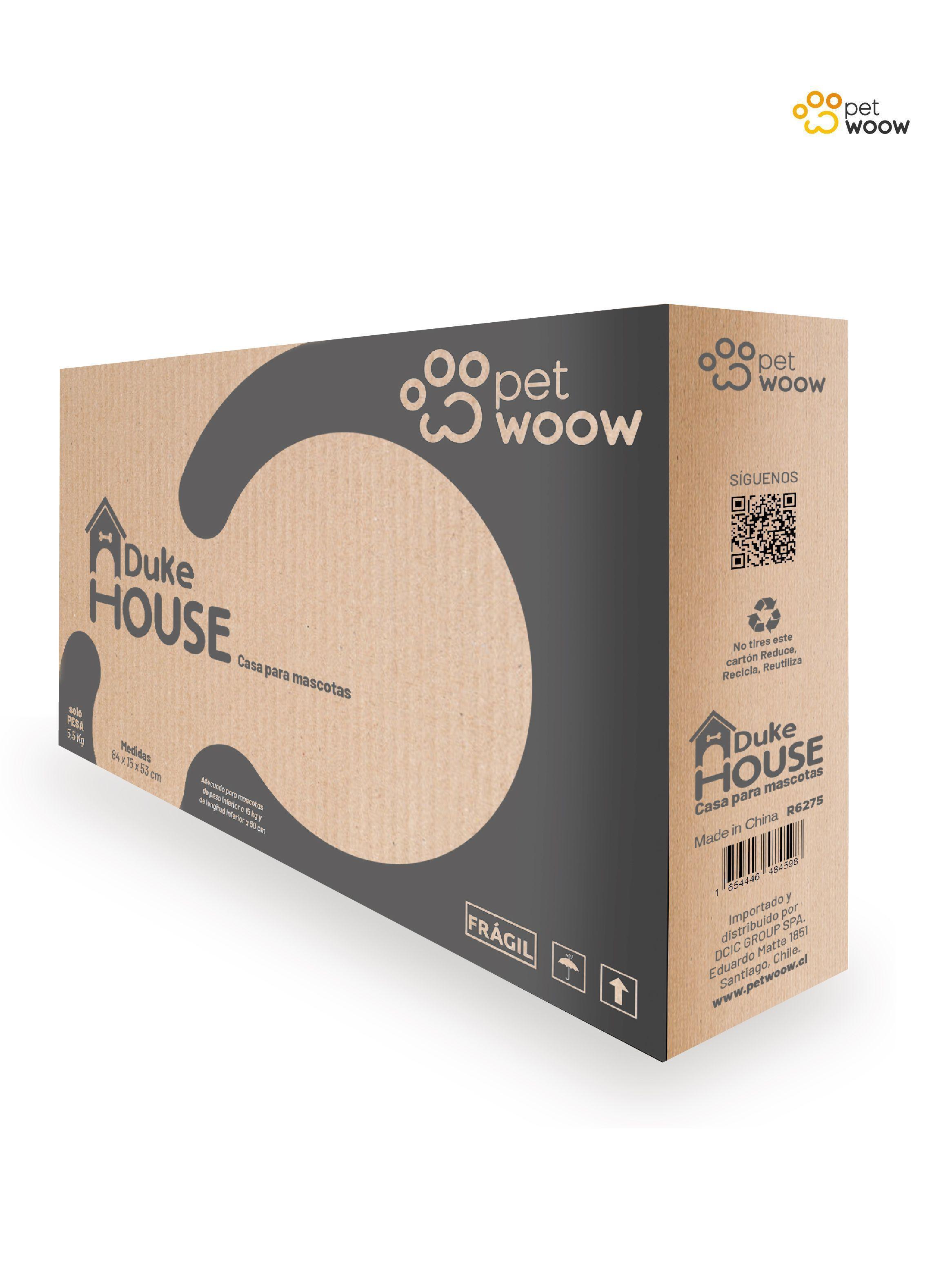 Casa Para Perros Mascota 82 x 54 x 69.7 cm Duke Gris Petwoow-7