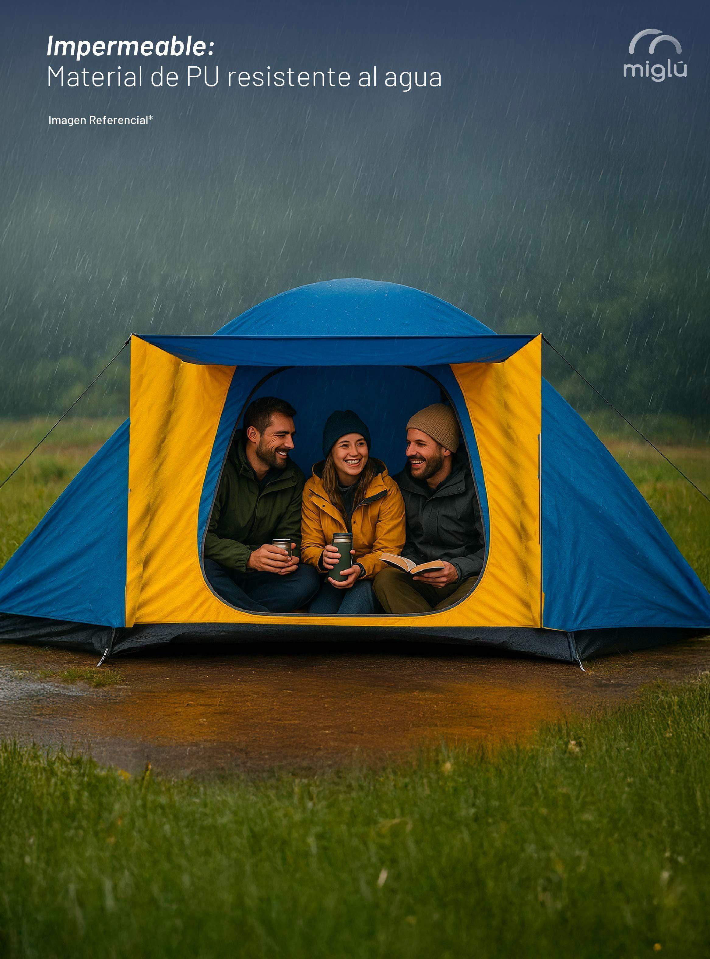 Carpa Camping Miglu Para 4 personas Outdoor-3