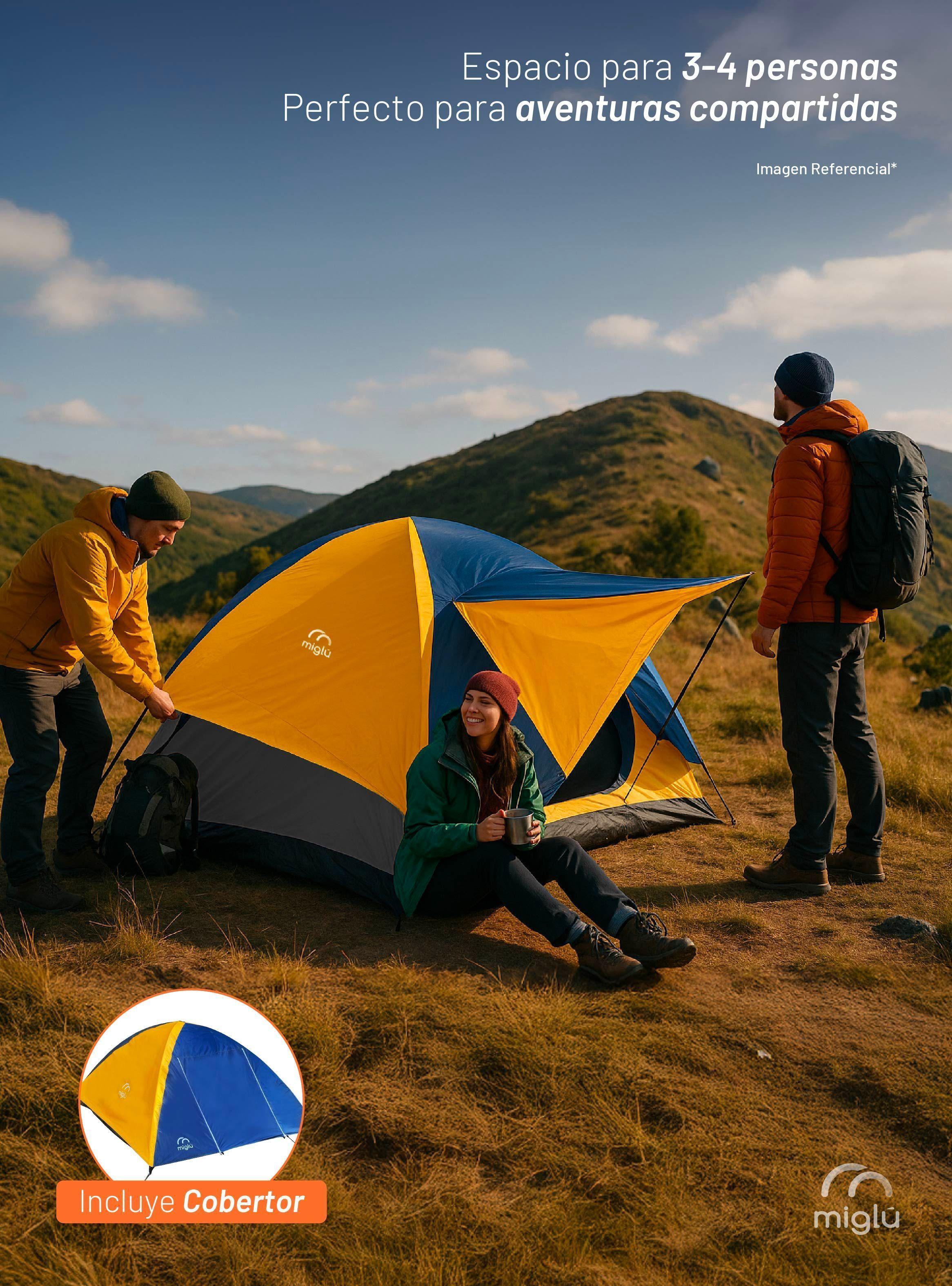 Carpa Camping Miglu Para 4 personas Outdoor-6