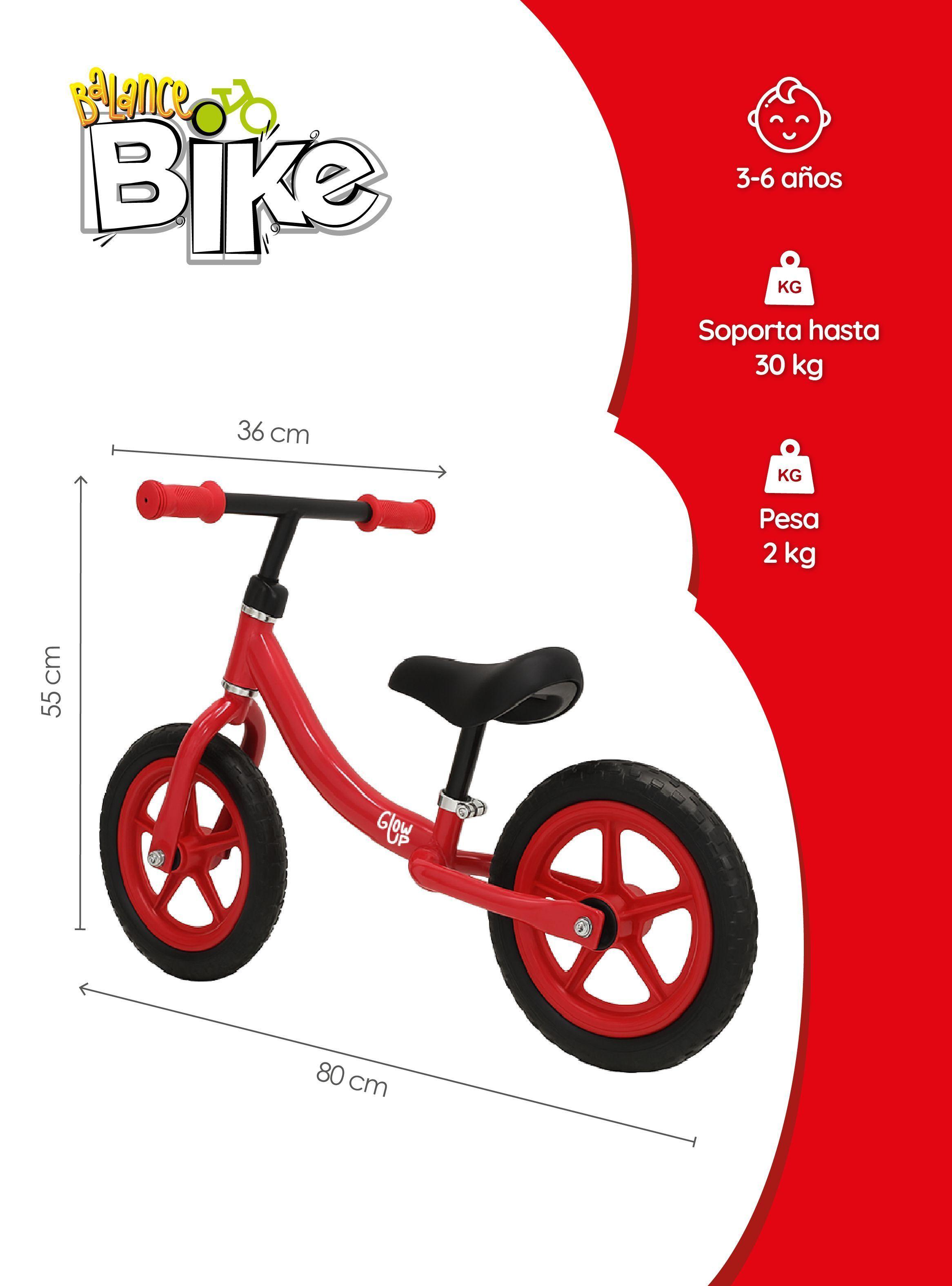 Bicicleta Aprendizaje De Equilibrio Infantil Dodo Rojo Glowup-4