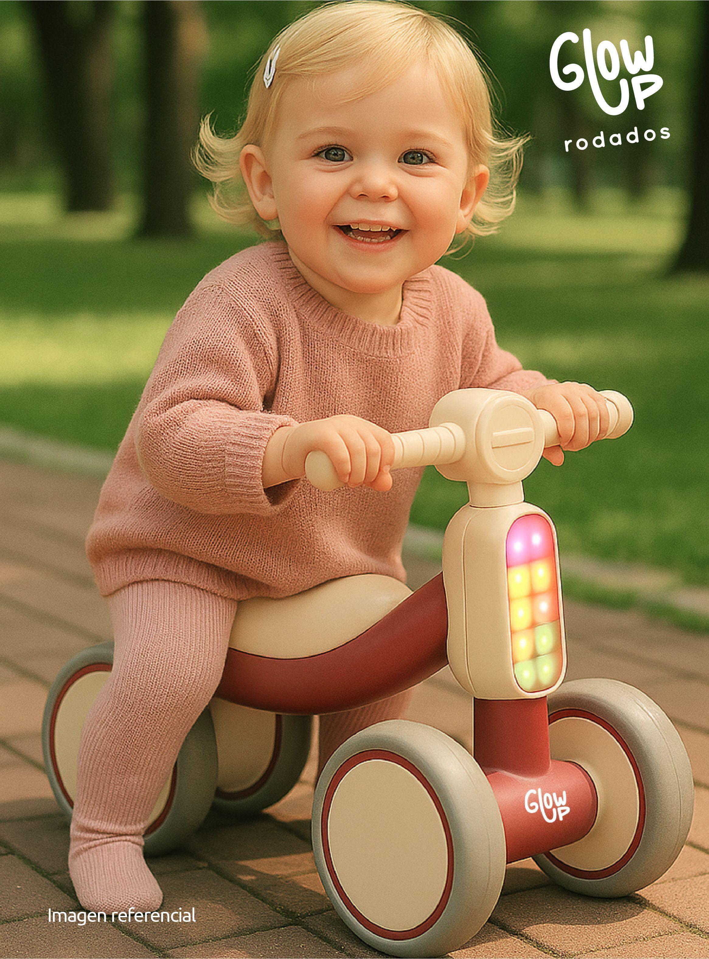 Triciclo Infantil con Luz y Sonido Bambi Burdeos GlowUp-4