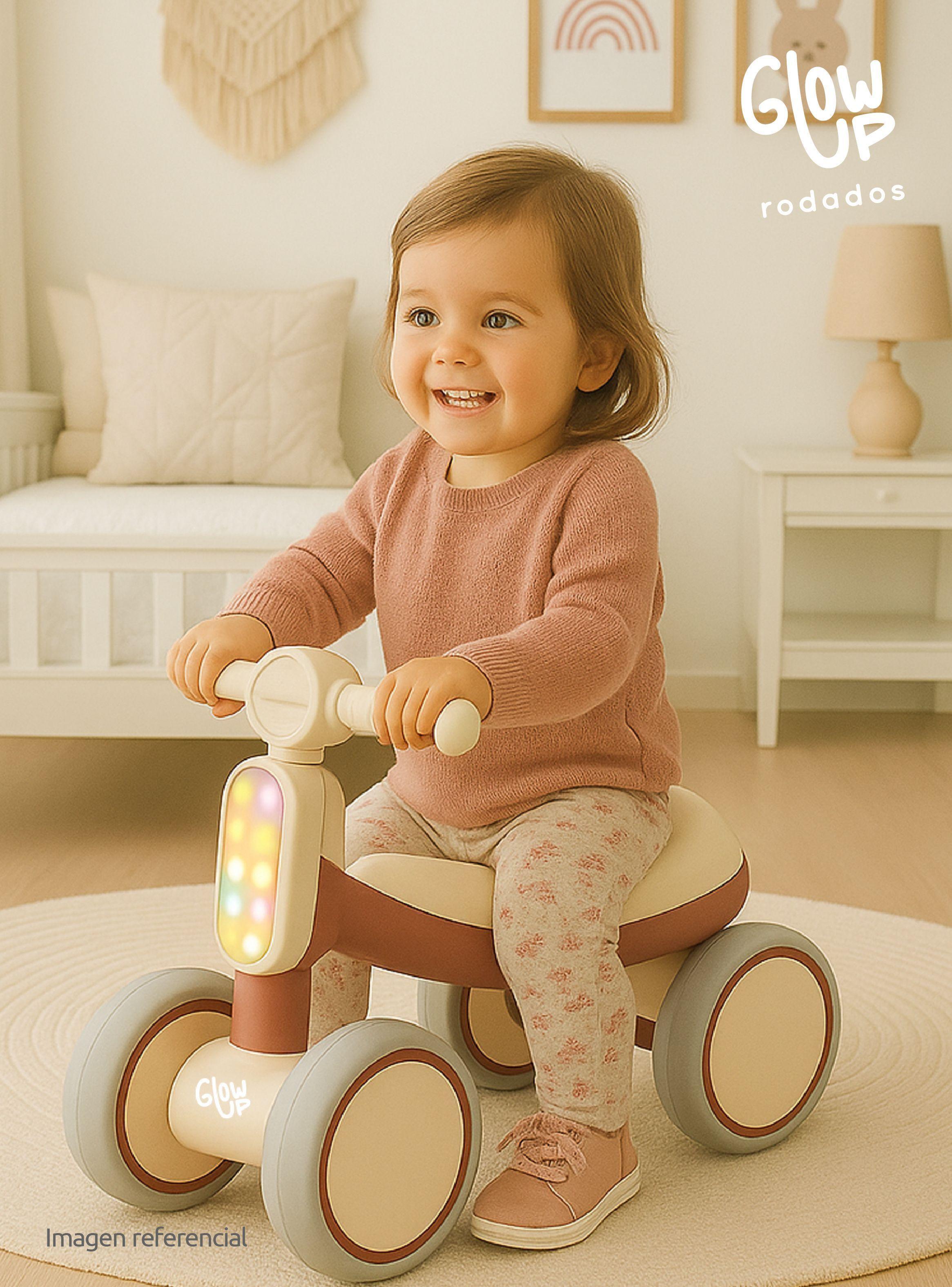Triciclo Infantil con Luz y Sonido Bambi Burdeos GlowUp-6