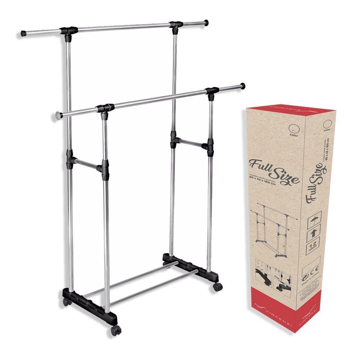 Perchero Colgador de Ropa Doble Metálico-5