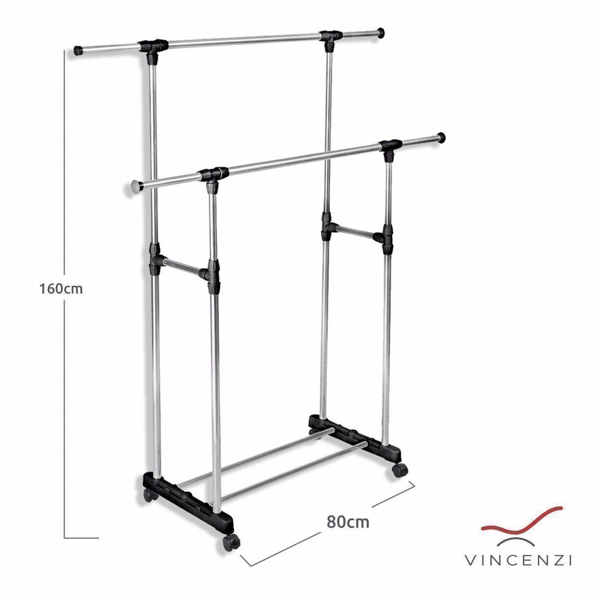 Perchero Colgador de Ropa Doble Metálico-1