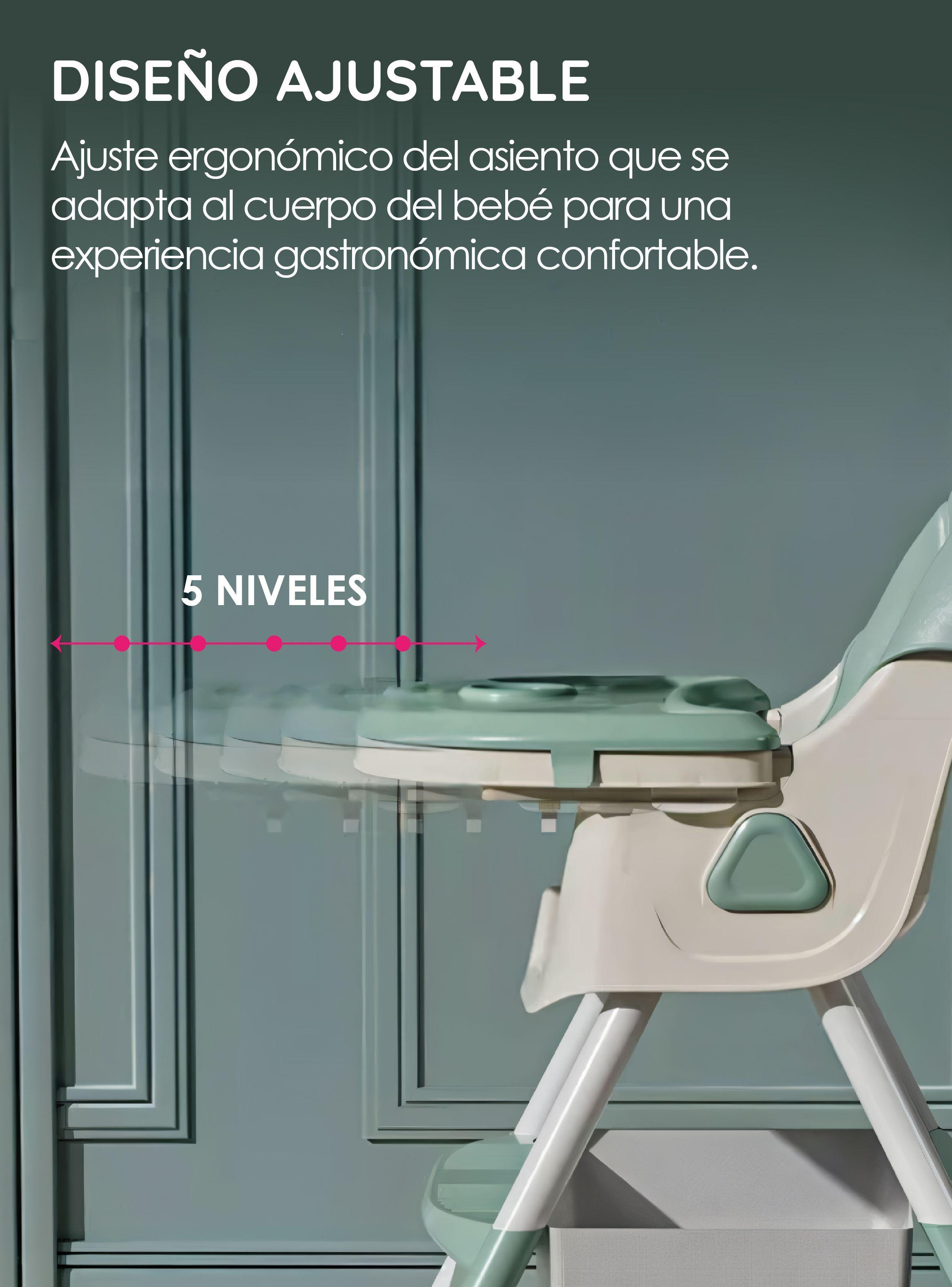 Silla Bebé alta para comer 2 en 1 Ajustable portátil GlowUp-3