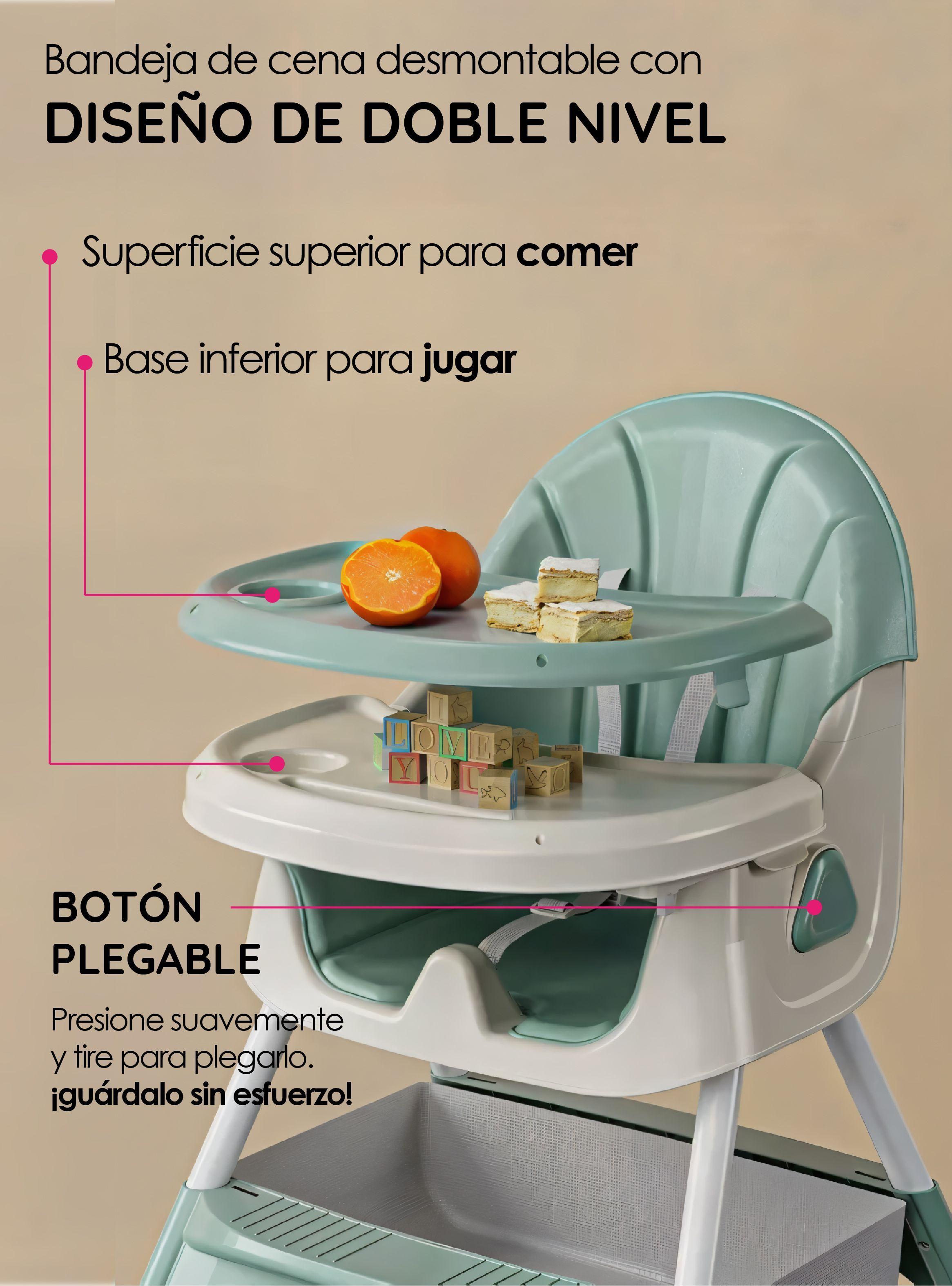 Silla Bebé alta para comer 2 en 1 Ajustable portátil GlowUp-4