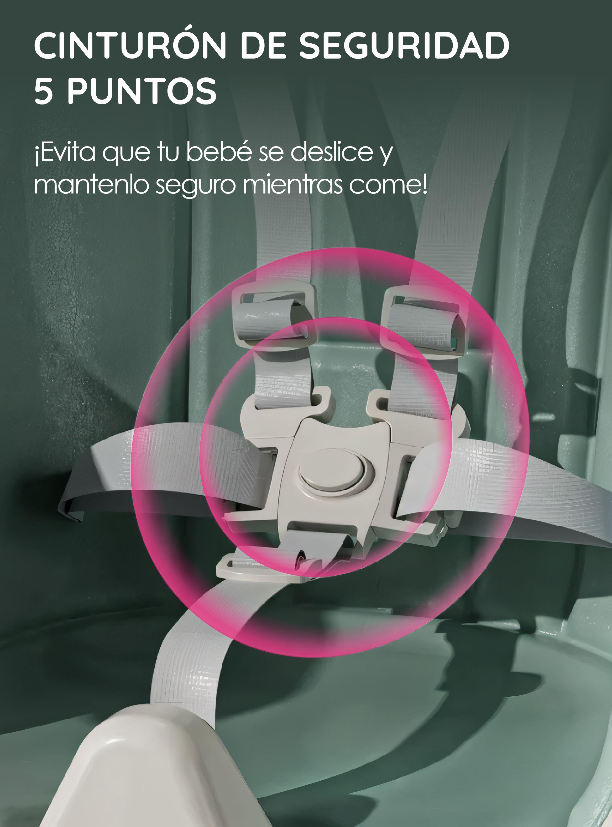 Silla Bebé alta para comer 2 en 1 Ajustable portátil GlowUp-5