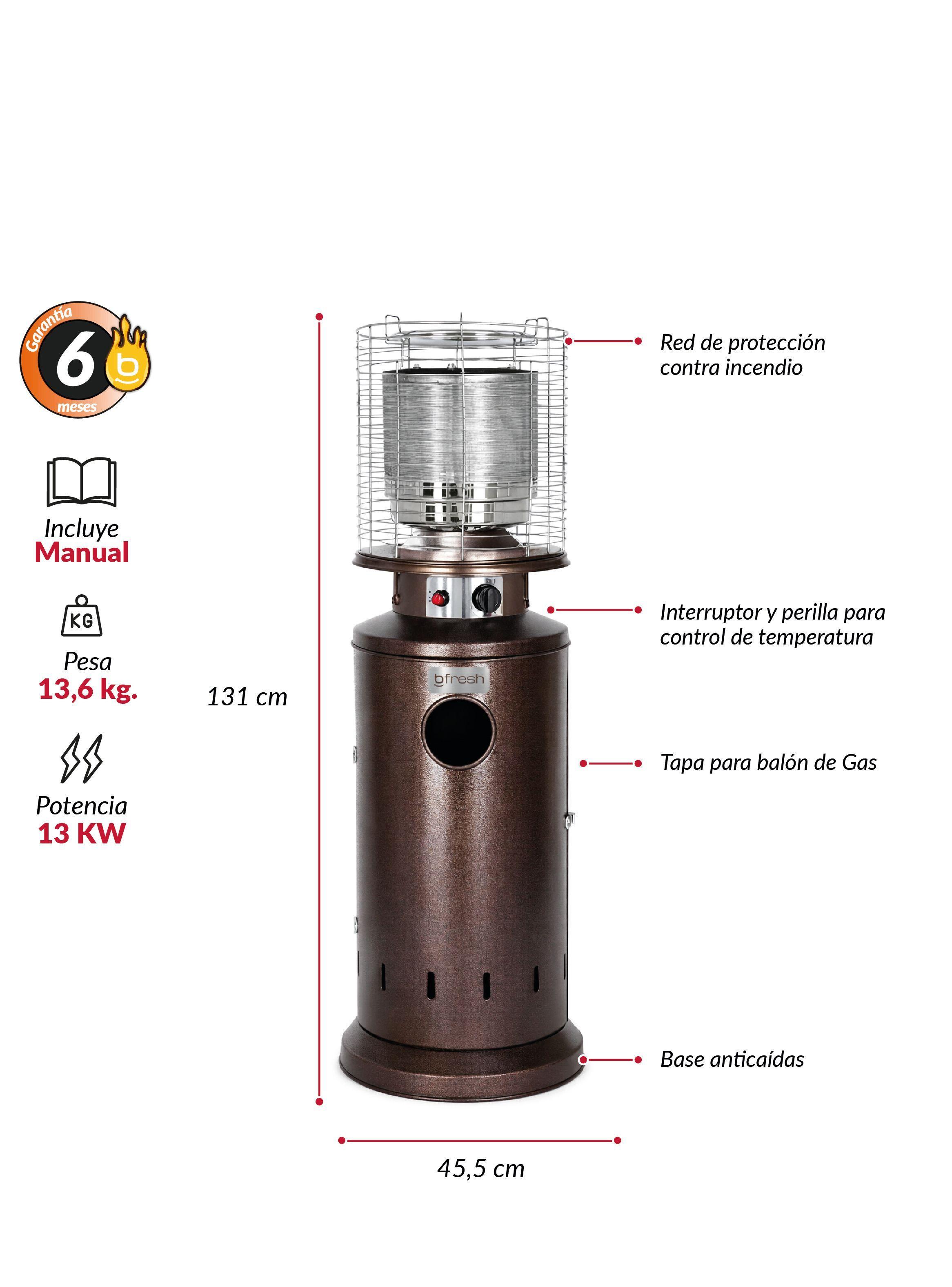 Estufa de Patio exterior a Gas 11 kg con Funda BFresh-3