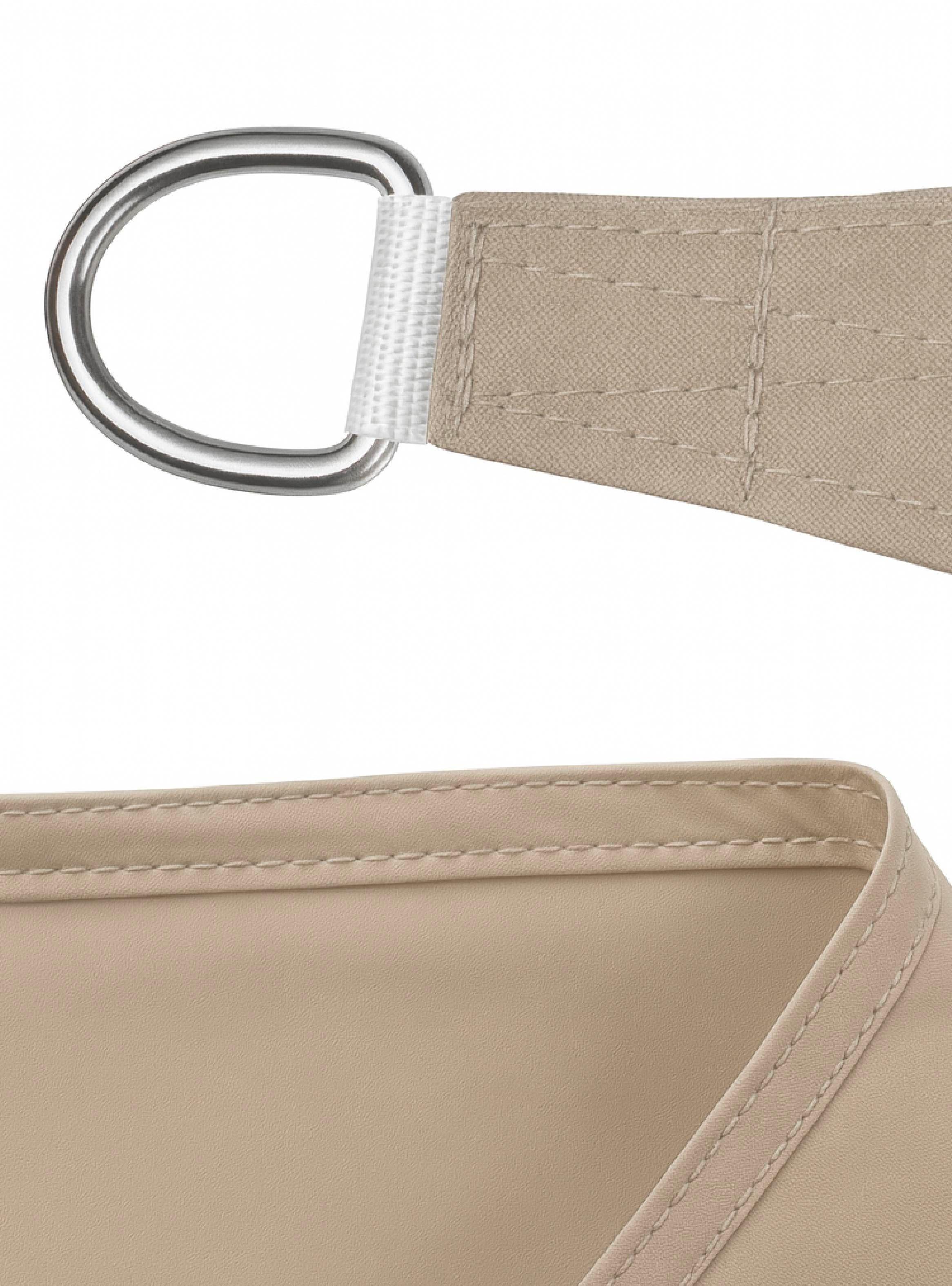 Toldo Vela Triangular Kaki + Kit de Instalación-2