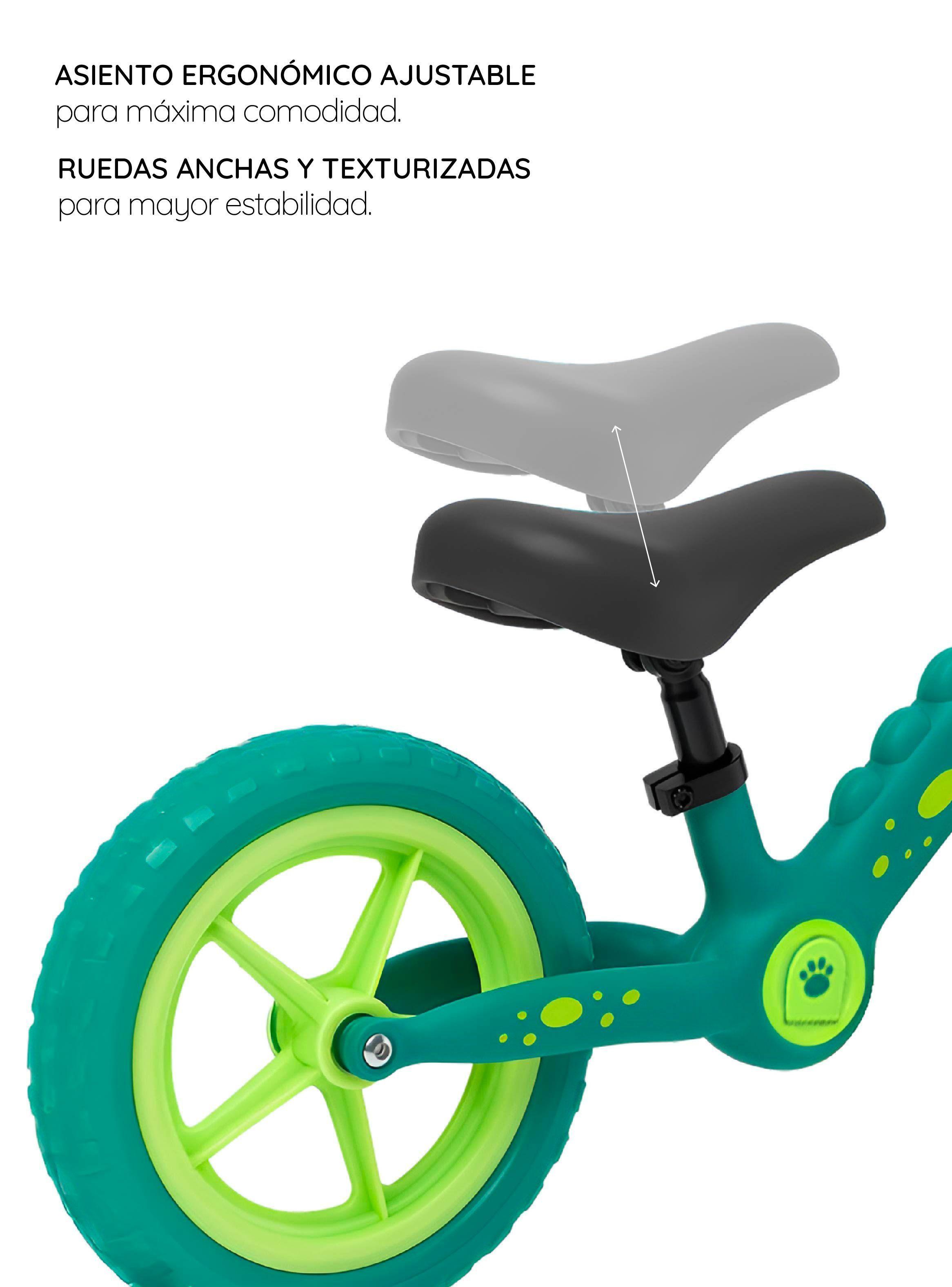 Bicicleta De Equilibrio Infantil Shgat Dino Verde Glowup-2