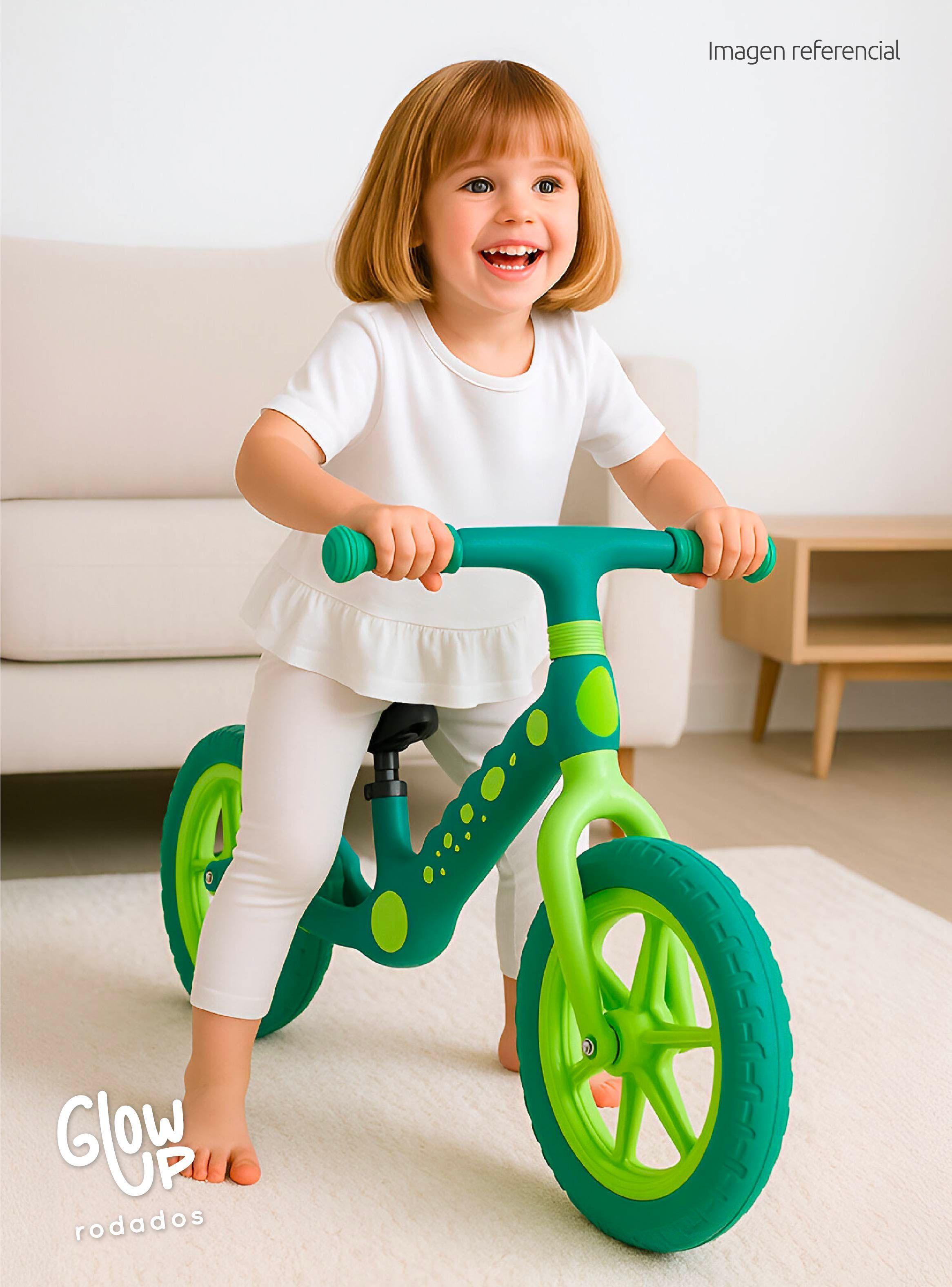 Bicicleta De Equilibrio Infantil Shgat Dino Verde Glowup-6