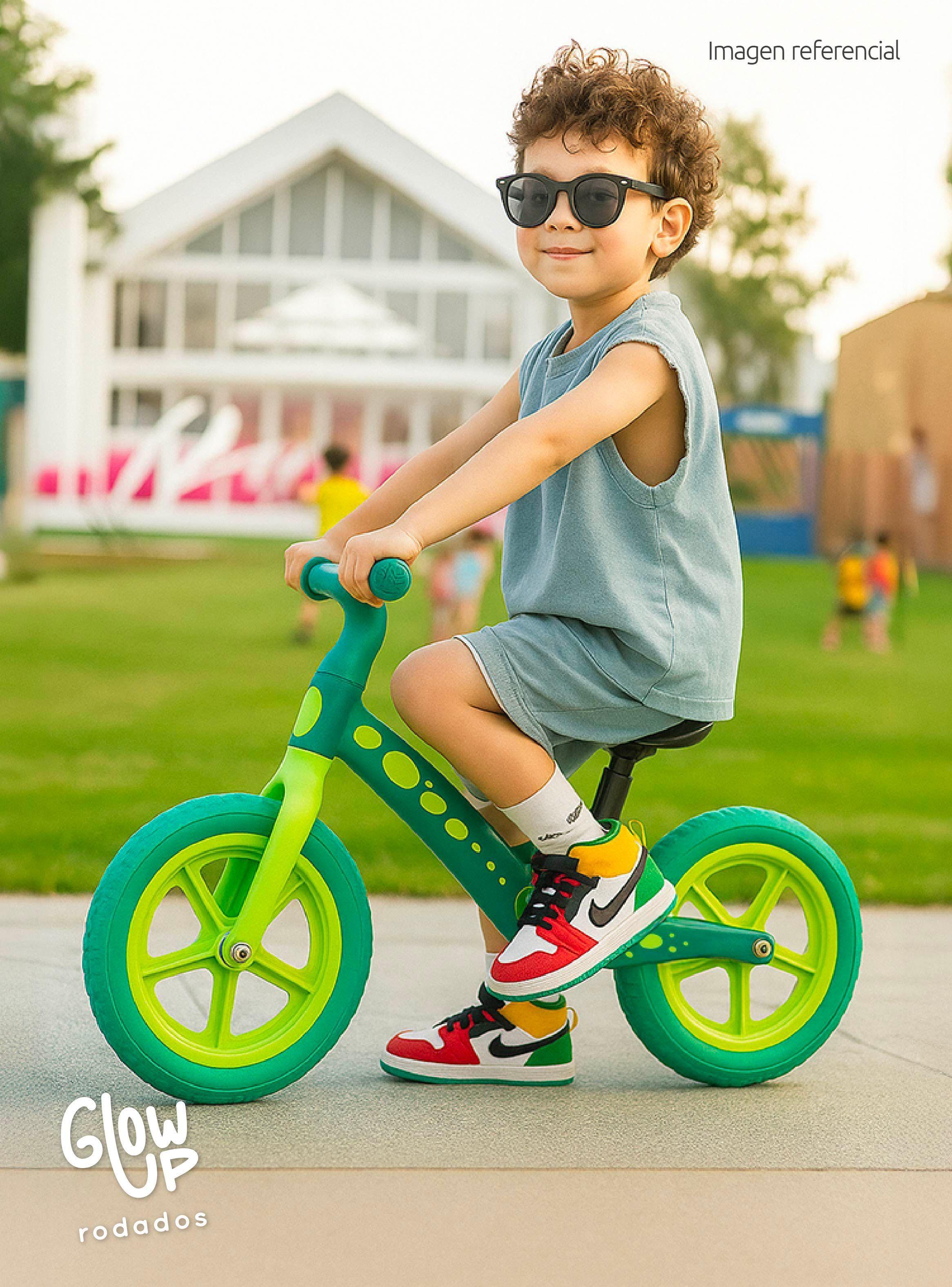 Bicicleta De Equilibrio Infantil Shgat Dino Verde Glowup-7