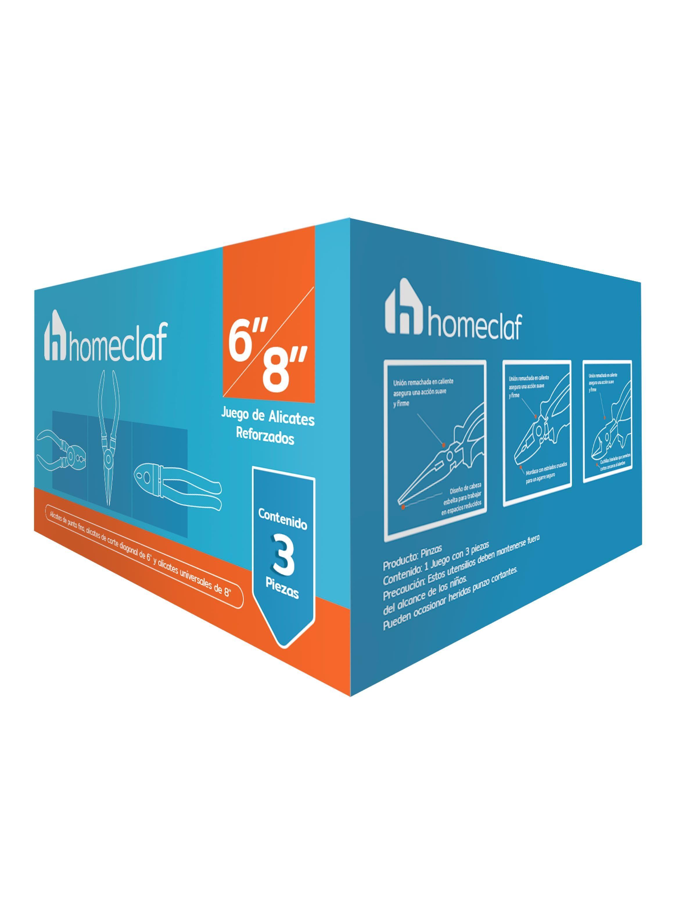 Set de 3 Alicates 8” Multifuncionales de Hierro Homeclaf -5