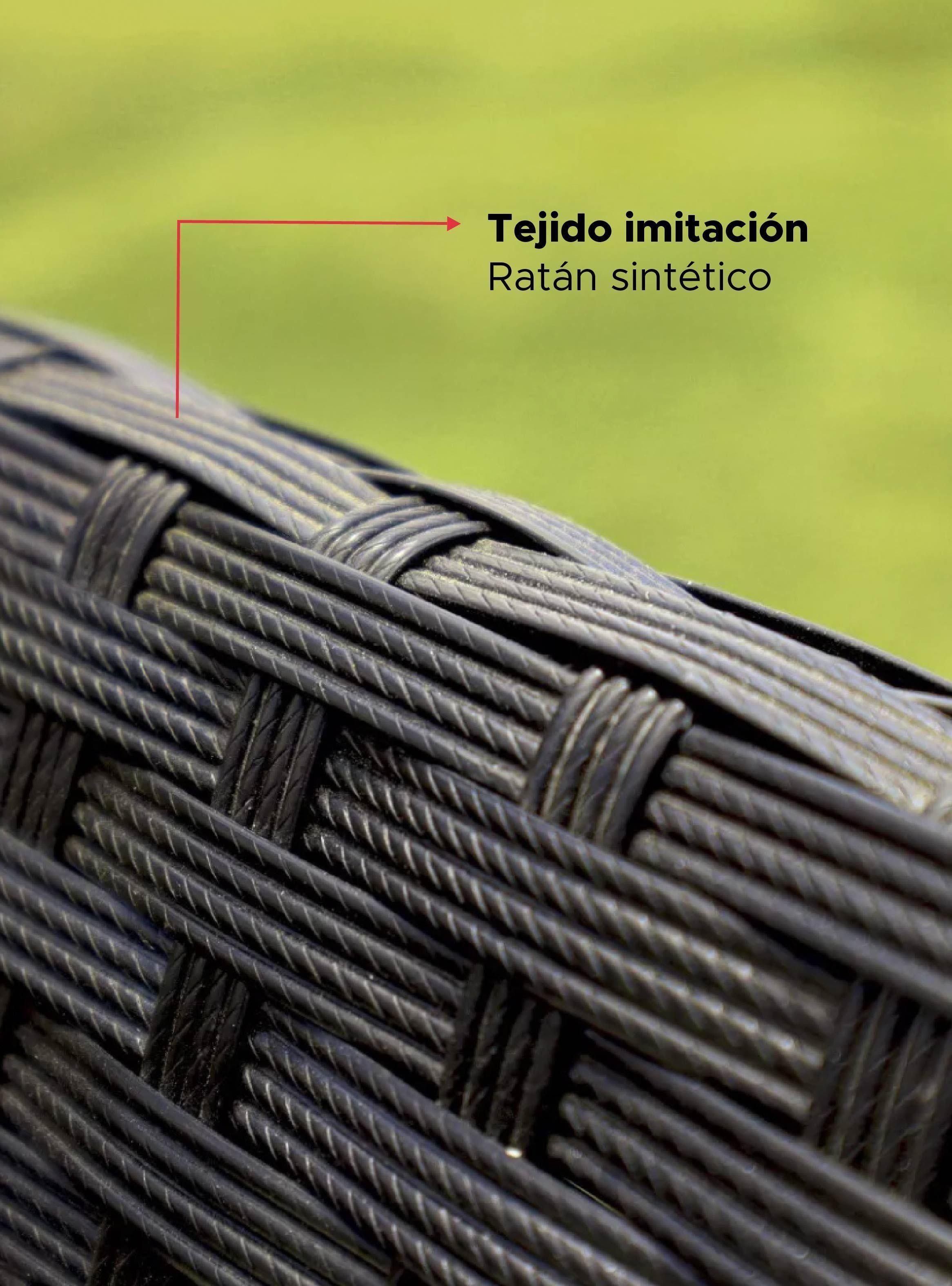 Set Juego De Terraza 4pcs Mesa Sillas Sillon Rattan Vincenzi-5