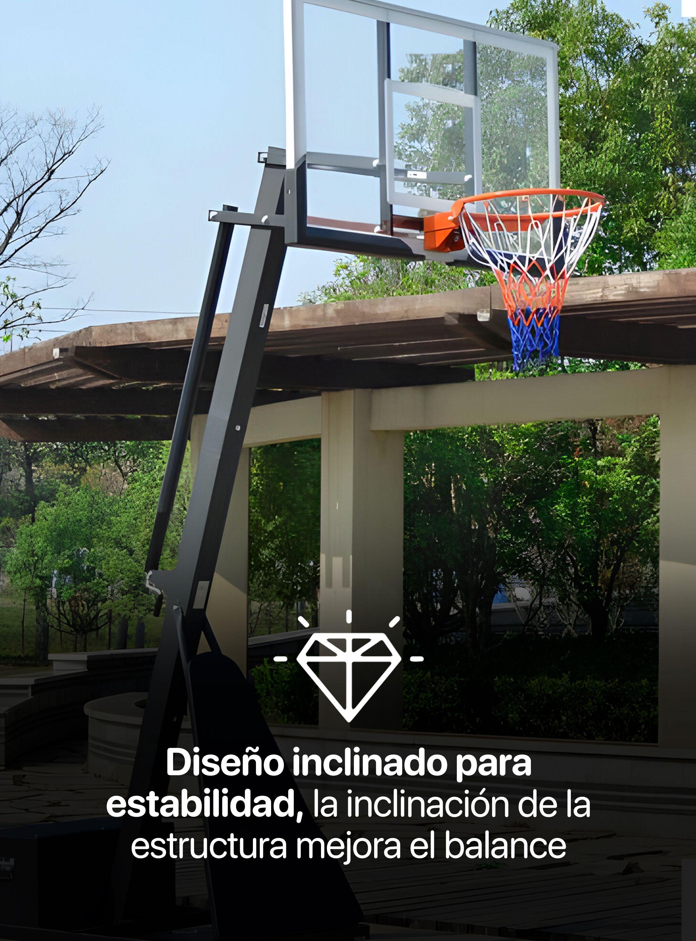 Aro De Basketball Plataforma Slating Pole Profesional Kfit-5