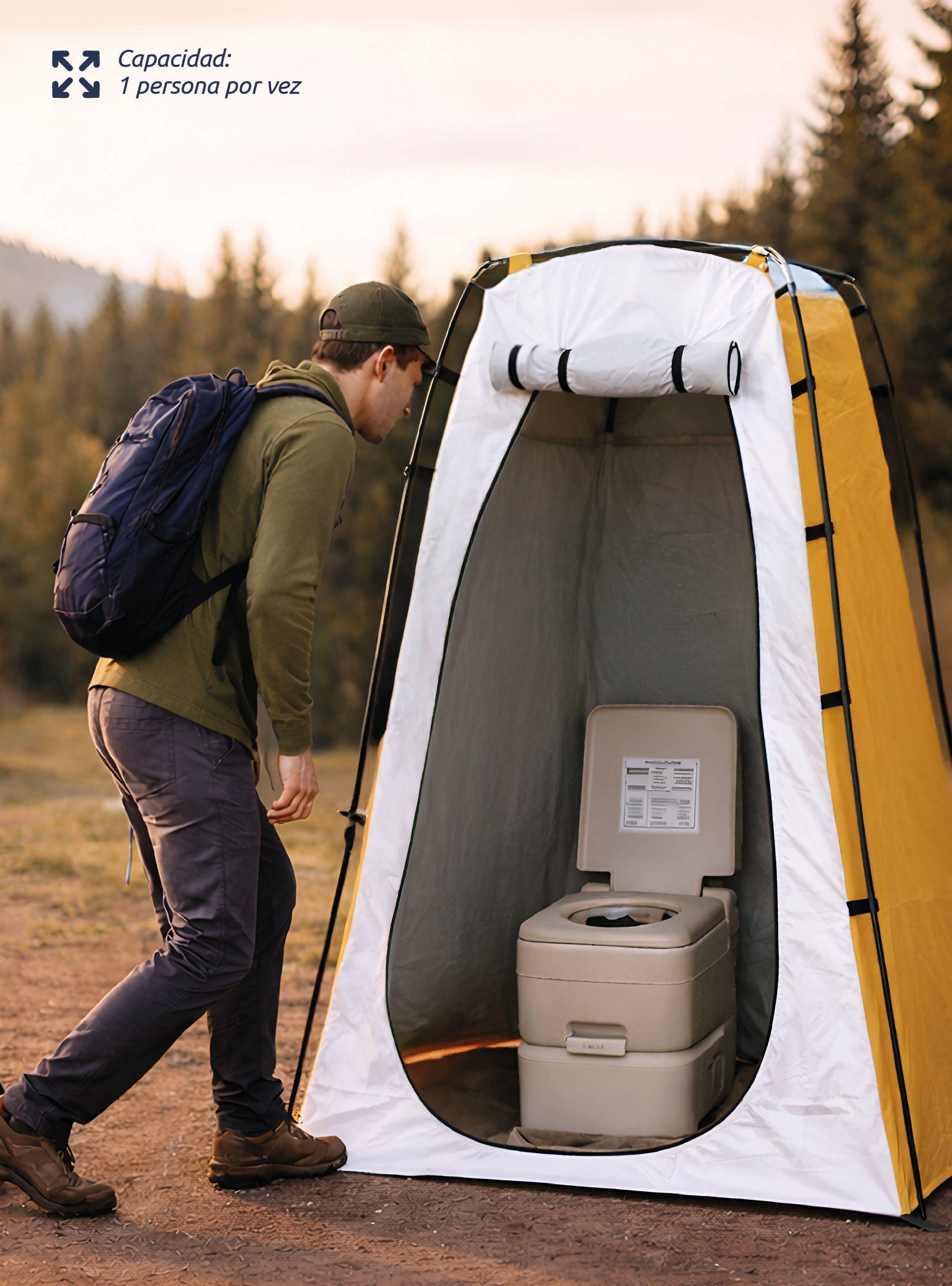 Carpa Portátil y Baño para Camping Miglú con Ducha Solar 20 lts-3