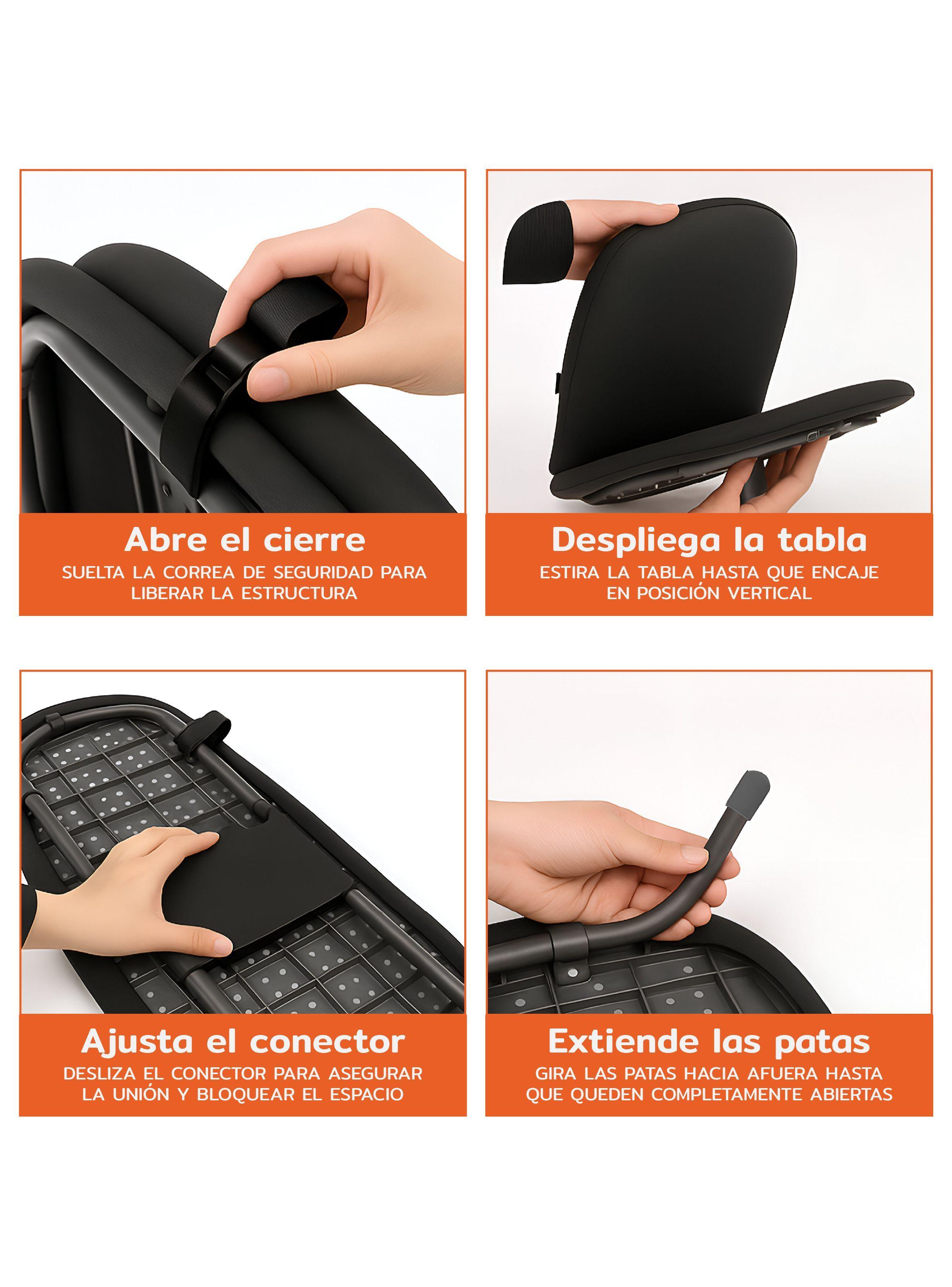 Tabla de planchar de mesa plegable comparta y portátil Negro Homeclaf-2