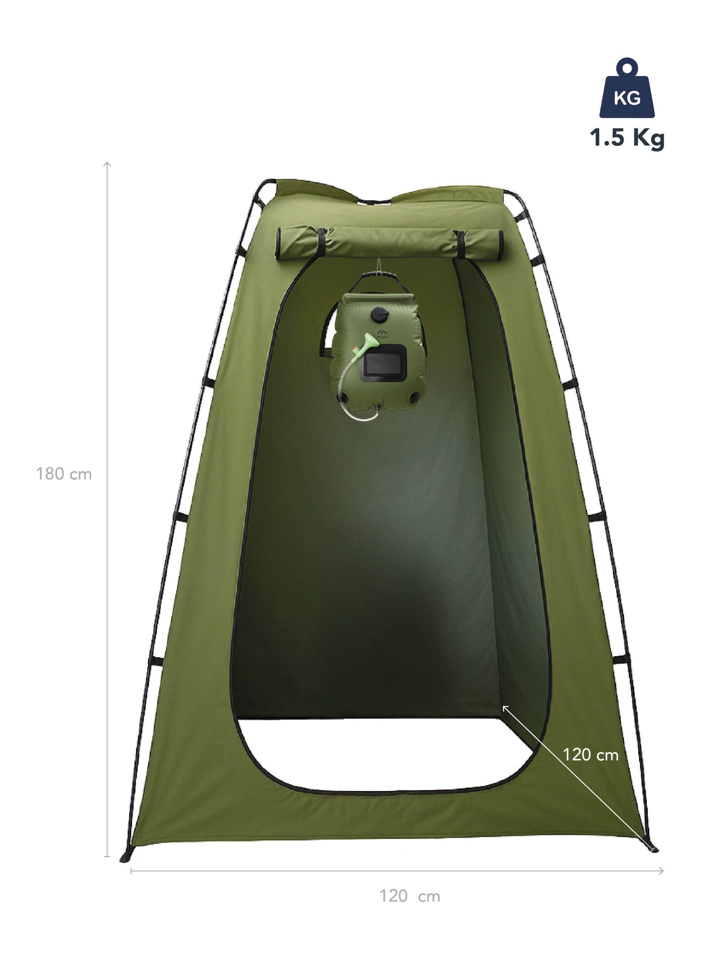 Carpa Probador Baño Portátil Ducha Solar Verde Para Camping Miglú-2