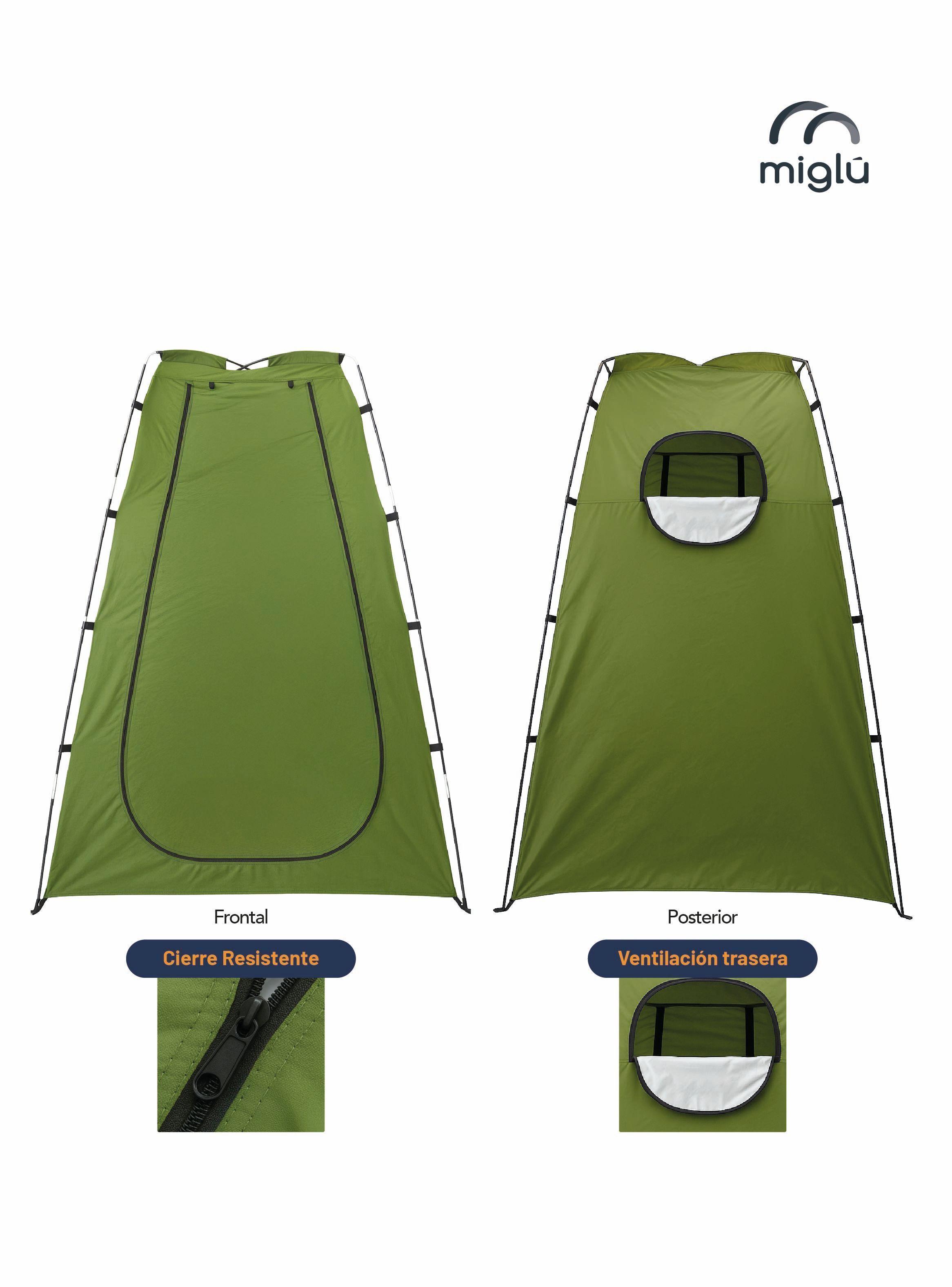 Carpa Probador y Baño Químico Portátil con Ducha Solar para Camping-3
